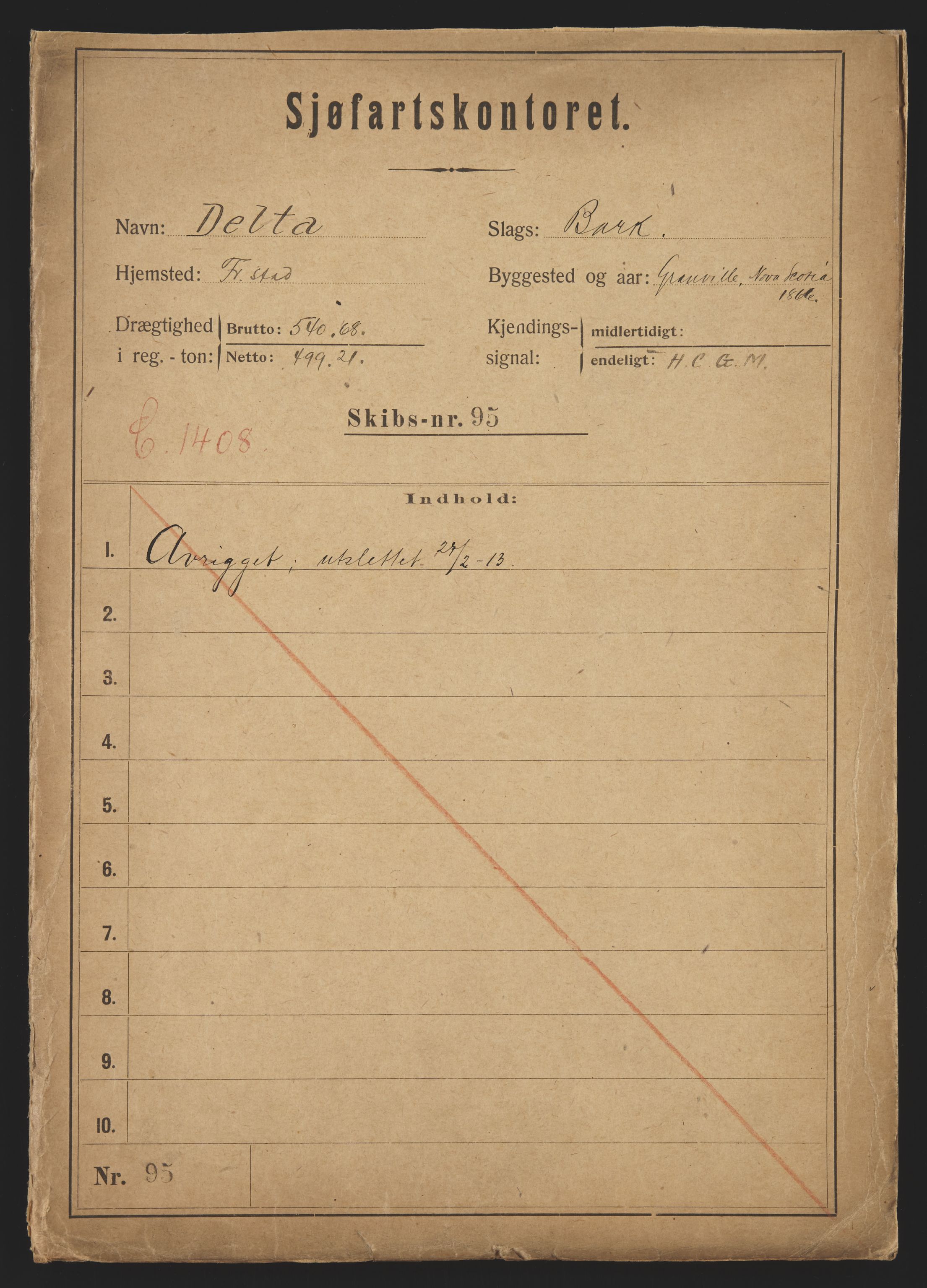 Sjøfartsdirektoratet med forløpere, skipsmapper slettede skip, RA/S-4998/F/Fa/L0236: --, 1866-1926, p. 668