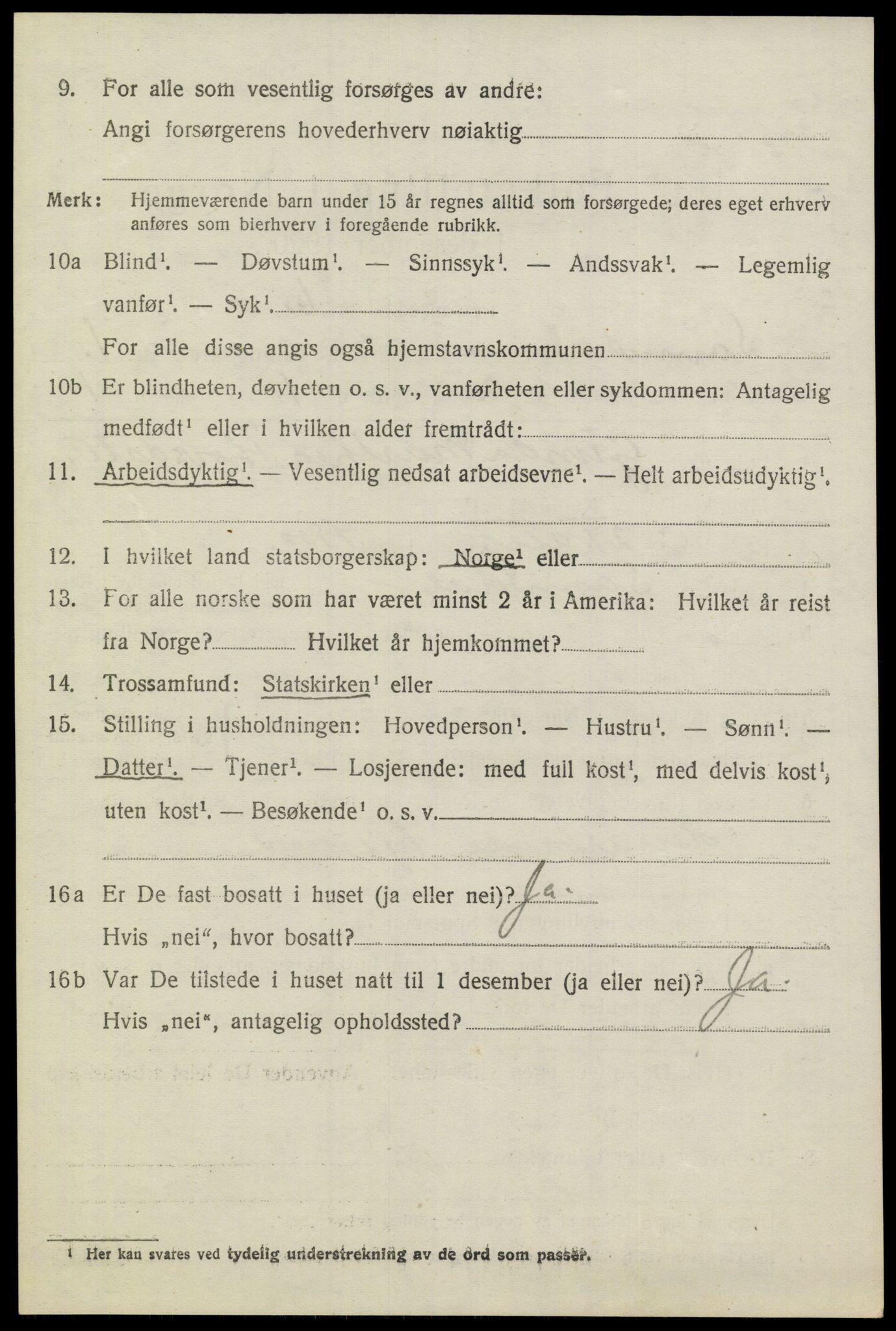 SAKO, 1920 census for Sannidal, 1920, p. 1052