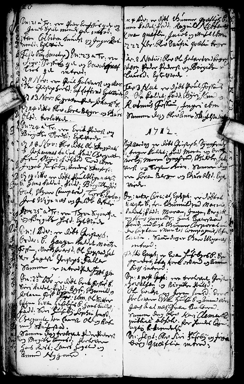 Aurskog prestekontor Kirkebøker, SAO/A-10304a/F/Fa/L0001: Parish register (official) no. I 1, 1707-1735, p. 40-41