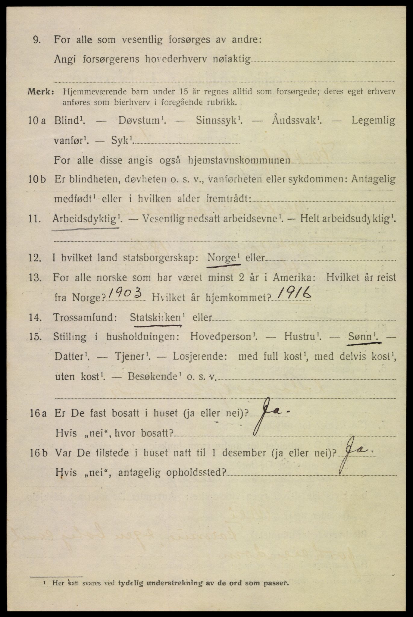 SAK, 1920 census for Flekkefjord, 1920, p. 5741