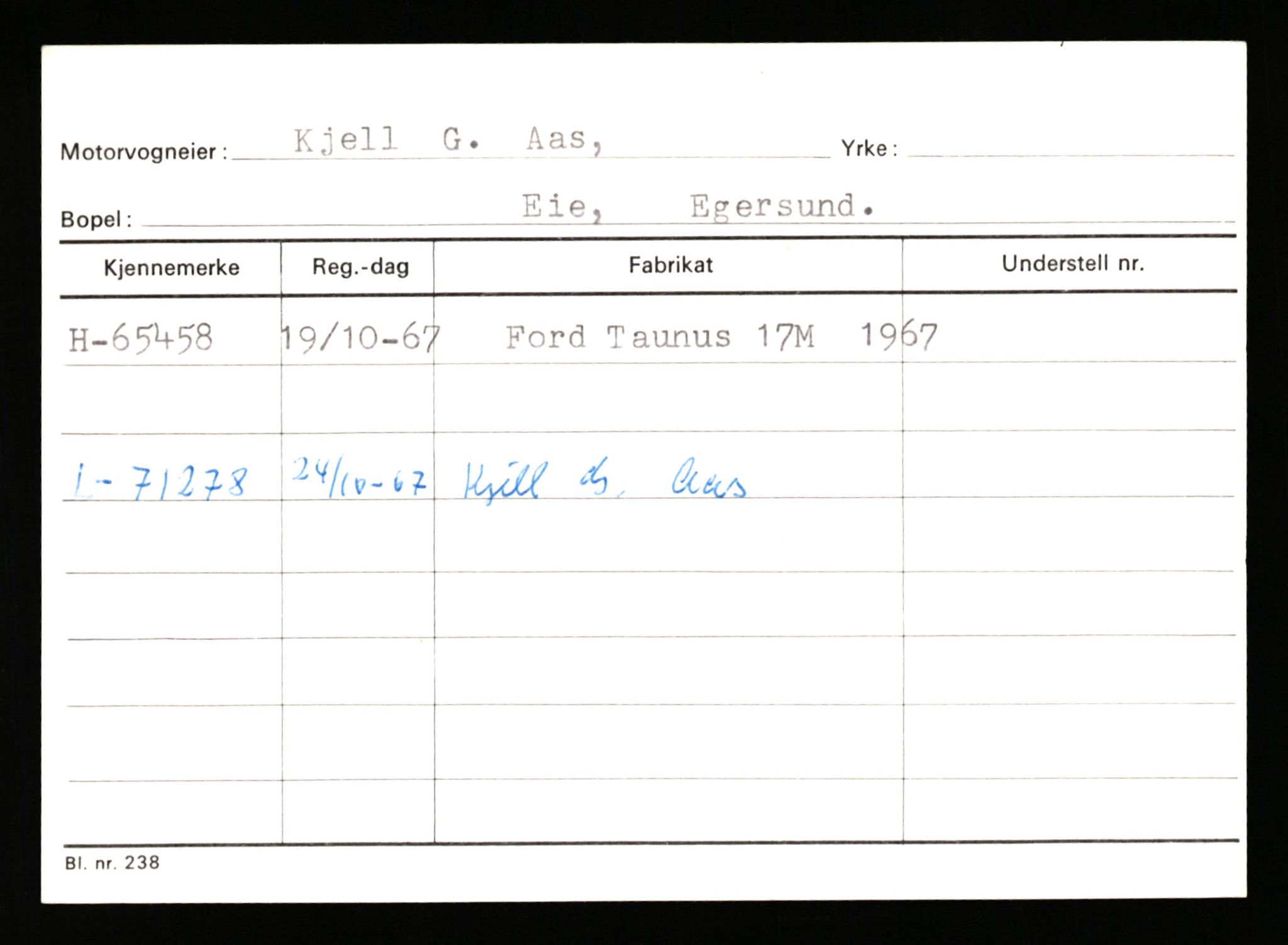 Stavanger trafikkstasjon, AV/SAST-A-101942/0/G/L0007: Registreringsnummer: 49019 - 67460, 1930-1971, p. 2991