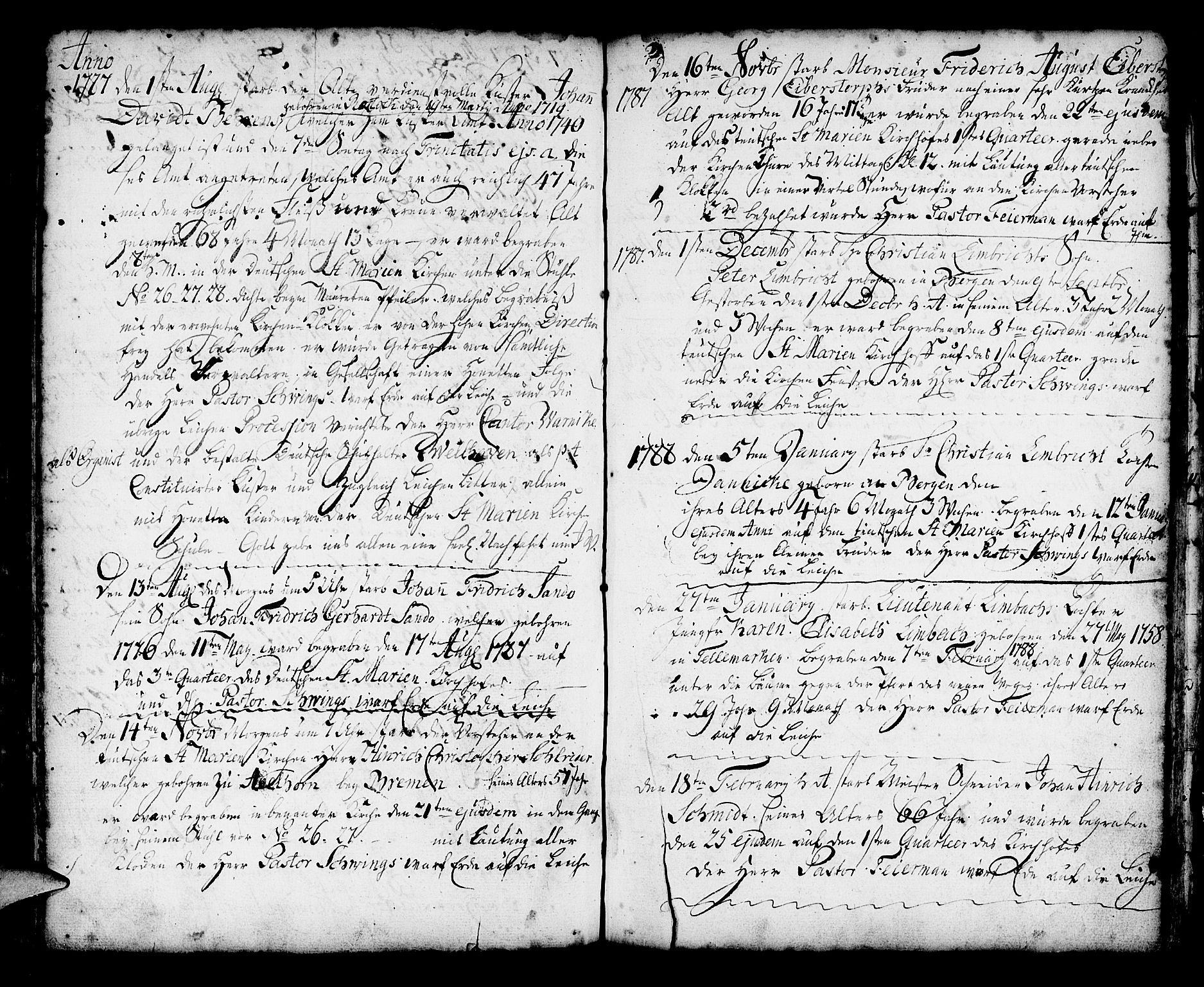 Mariakirken Sokneprestembete, AV/SAB-A-76901/H/Haa/L0002: Parish register (official) no. A 2, 1748-1807, p. 114