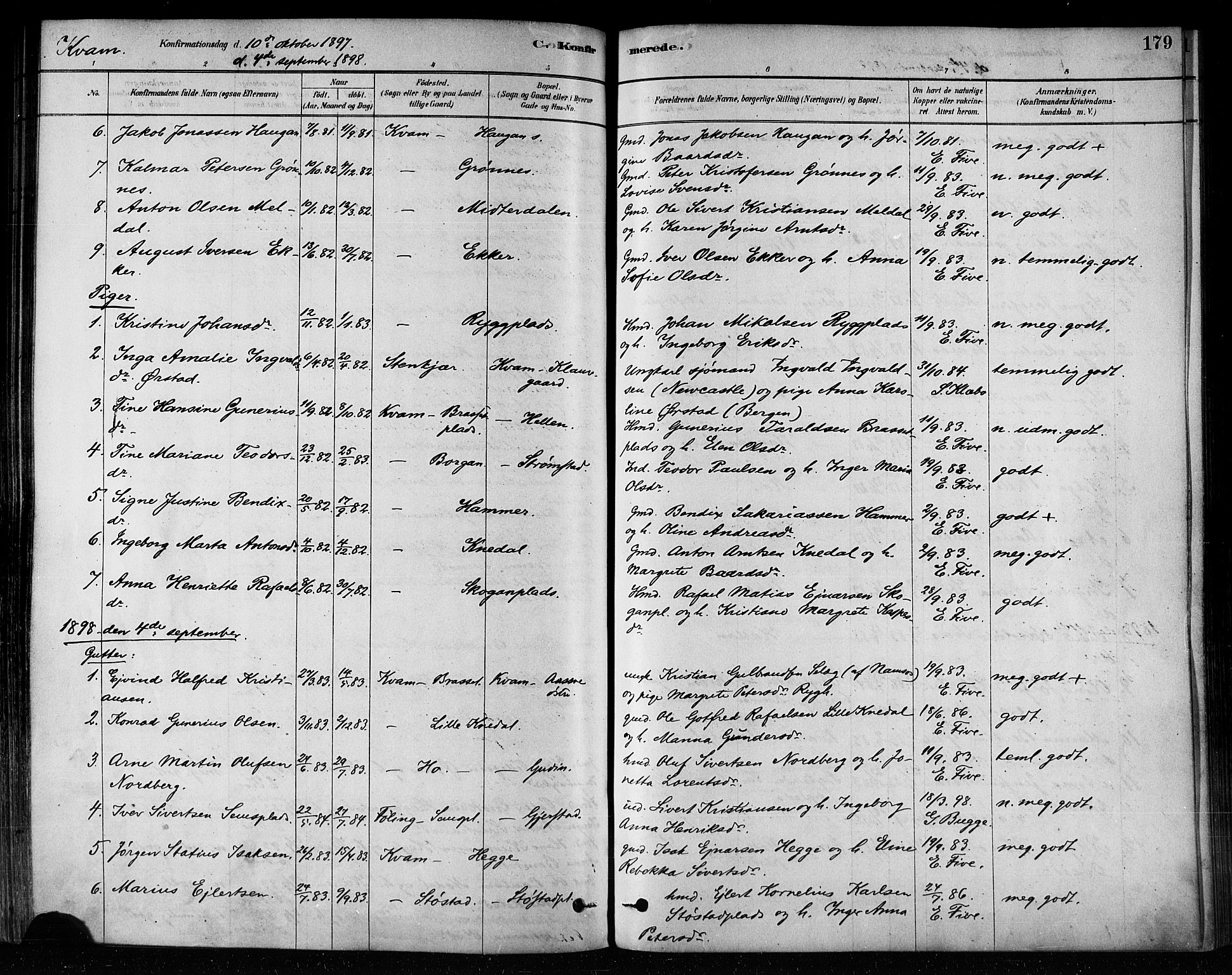 Ministerialprotokoller, klokkerbøker og fødselsregistre - Nord-Trøndelag, SAT/A-1458/746/L0449: Parish register (official) no. 746A07 /2, 1878-1899, p. 179