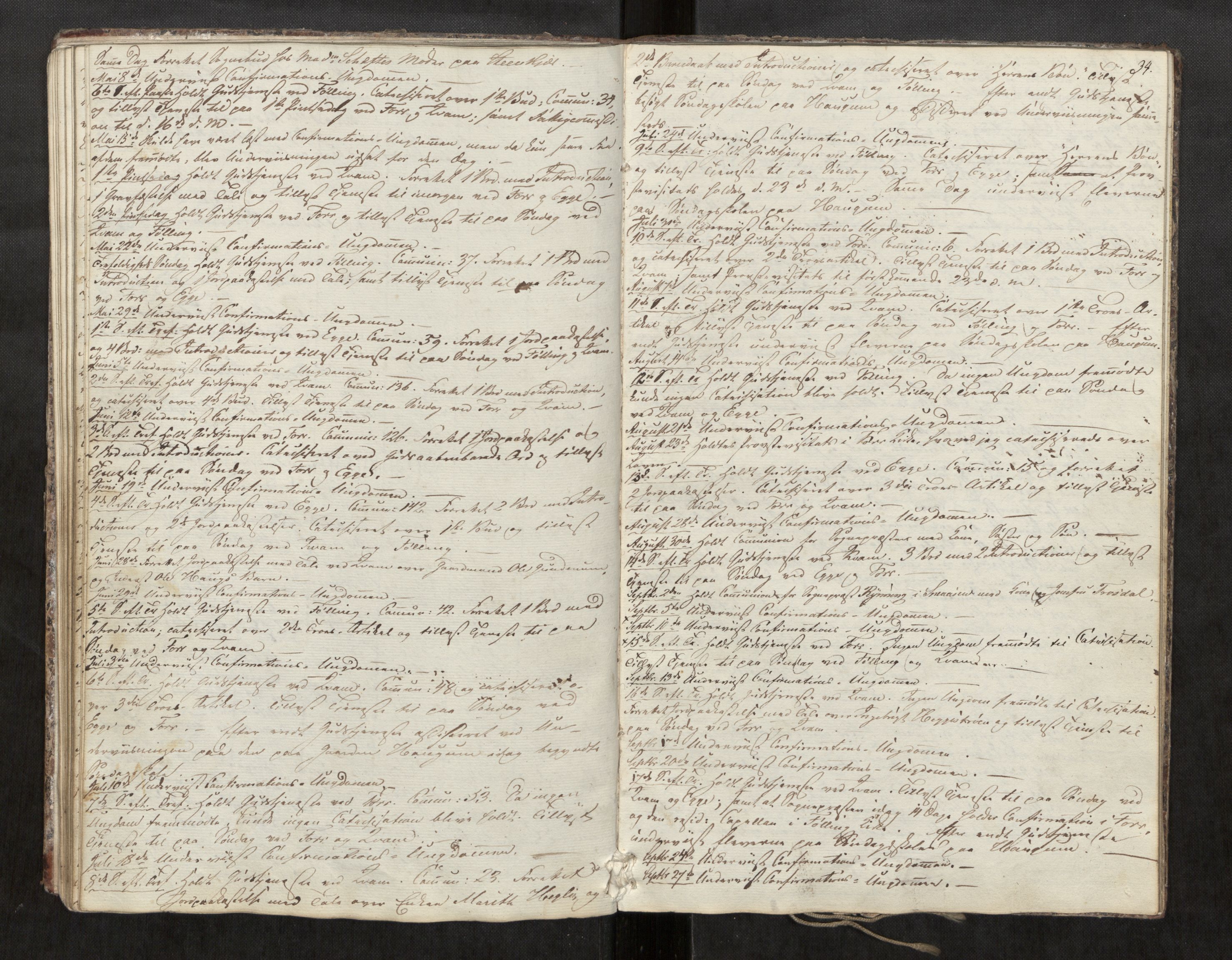 Stod sokneprestkontor, AV/SAT-A-1164/2/I/I1/I1d/L0001: Curate's parish register no. 1, 1827-1849, p. 34