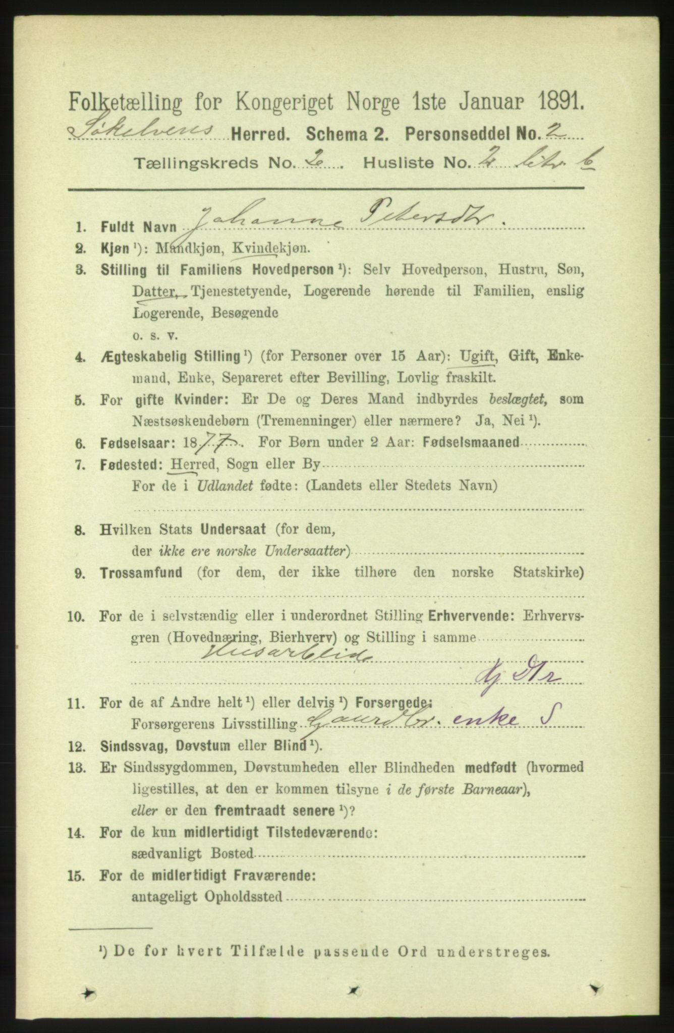 RA, 1891 census for 1528 Sykkylven, 1891, p. 1479