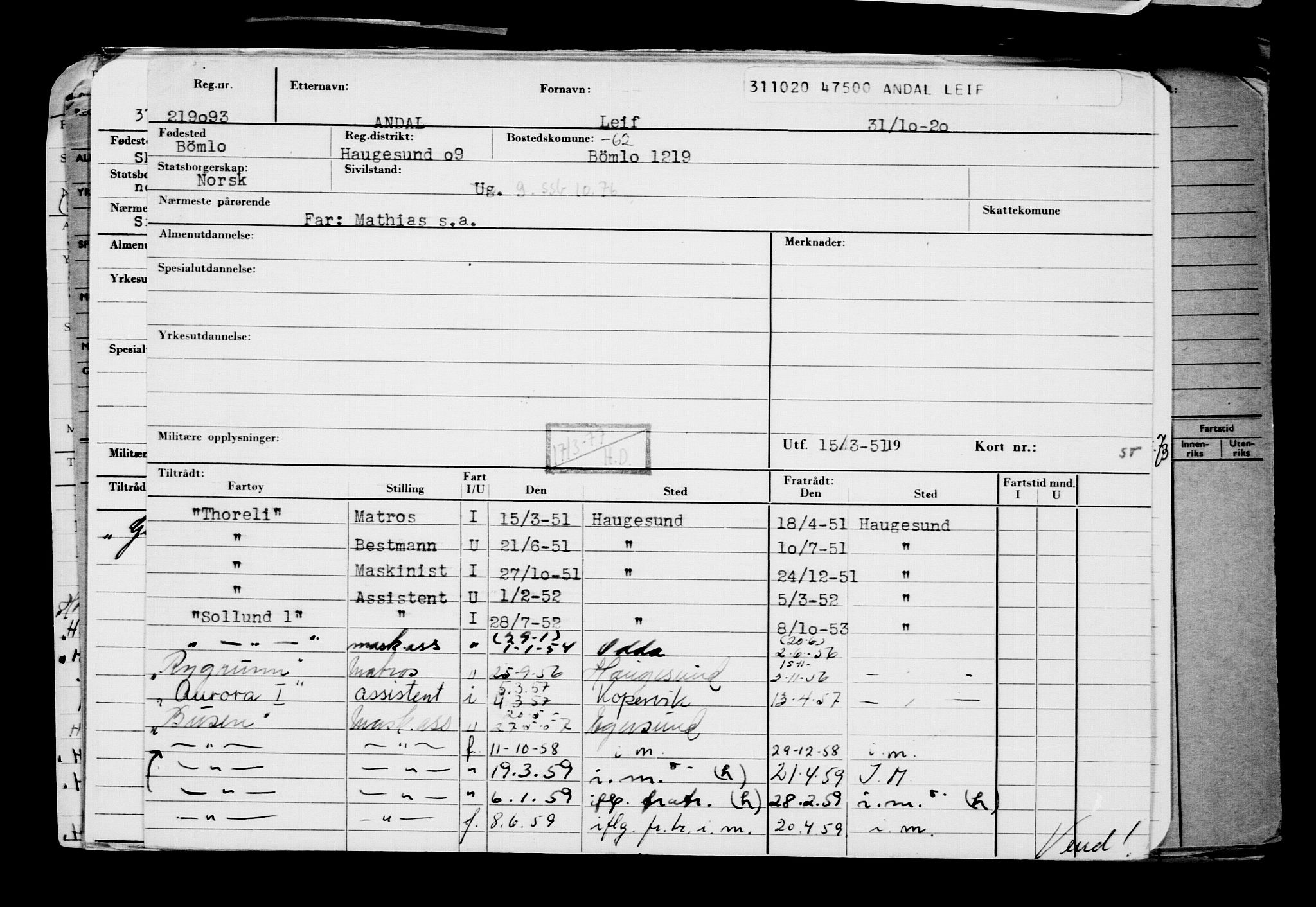 Direktoratet for sjømenn, AV/RA-S-3545/G/Gb/L0186: Hovedkort, 1920, p. 755