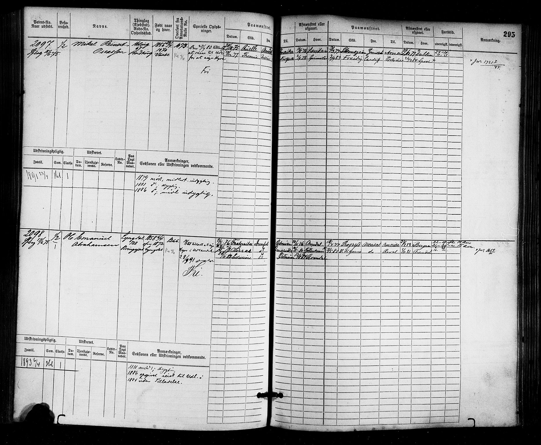 Farsund mønstringskrets, AV/SAK-2031-0017/F/Fb/L0003: Hovedrulle nr 1509-2274, M-6, 1868-1915, p. 301