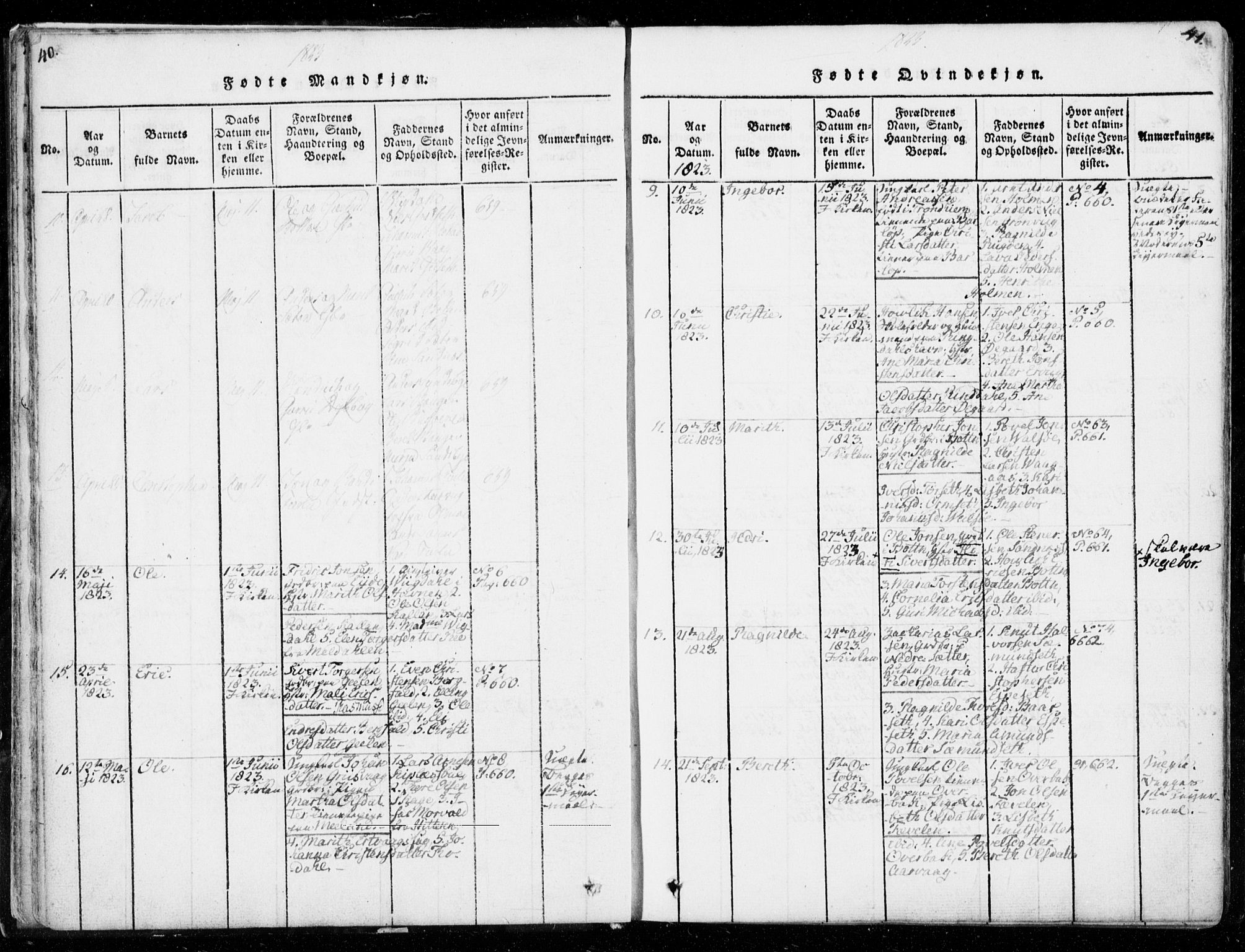 Ministerialprotokoller, klokkerbøker og fødselsregistre - Møre og Romsdal, AV/SAT-A-1454/578/L0903: Parish register (official) no. 578A02, 1819-1838, p. 40-41