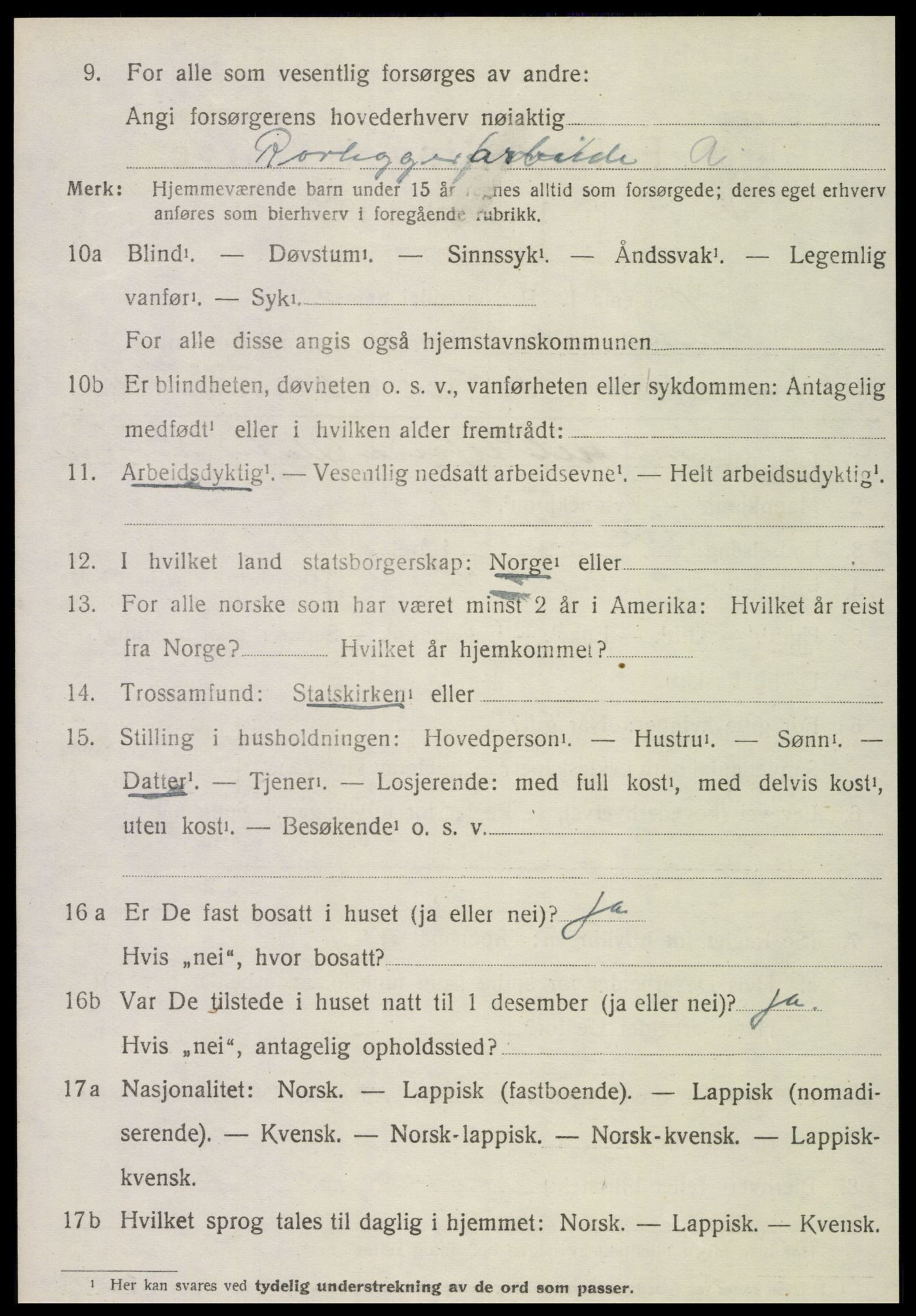 SAT, 1920 census for Leksvik, 1920, p. 6133