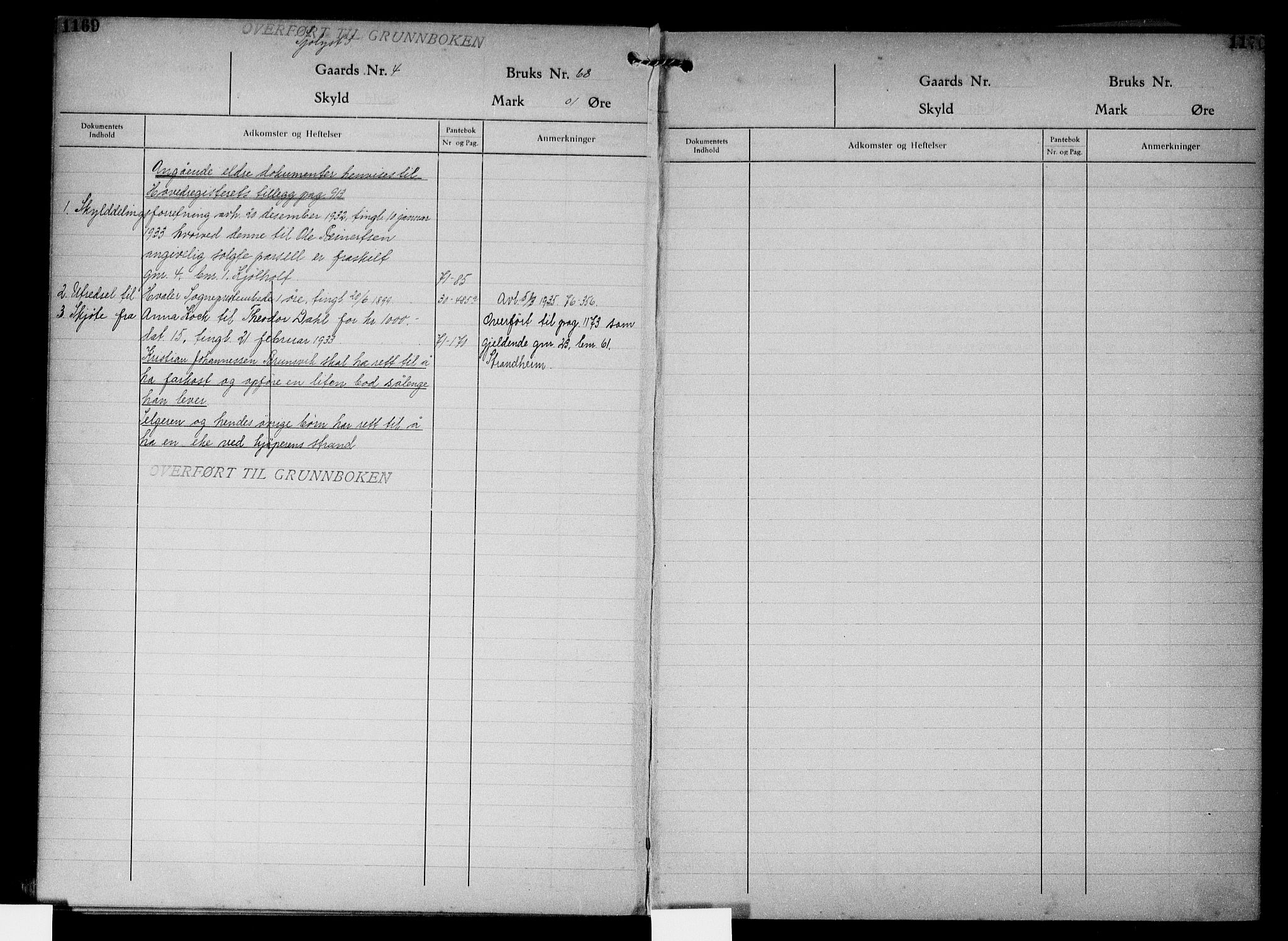 Onsøy sorenskriveri, AV/SAO-A-10474/G/Gb/Gbc/L0004: Mortgage register no. III 4, 1926, p. 1169-1170
