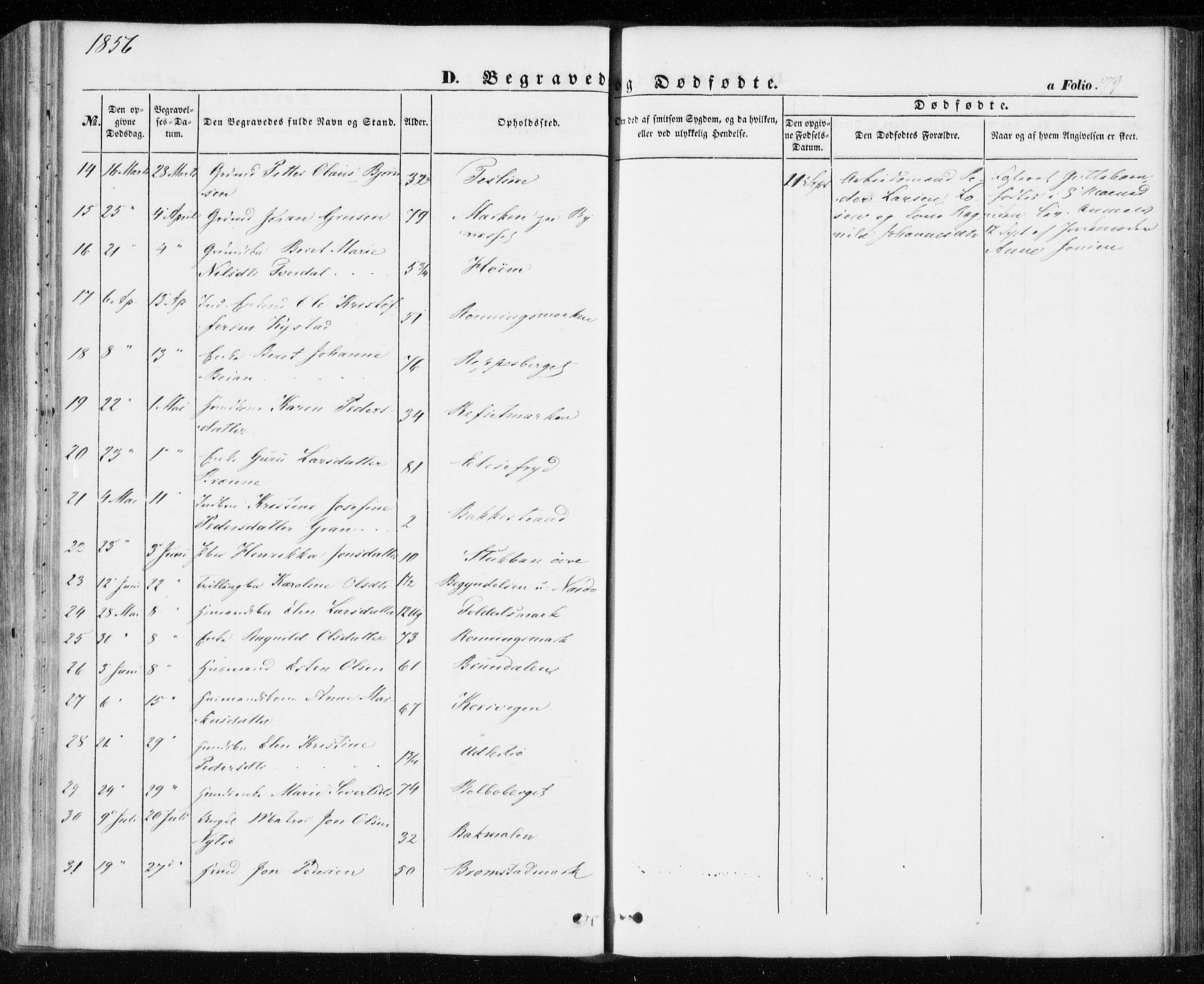 Ministerialprotokoller, klokkerbøker og fødselsregistre - Sør-Trøndelag, AV/SAT-A-1456/606/L0291: Parish register (official) no. 606A06, 1848-1856, p. 279