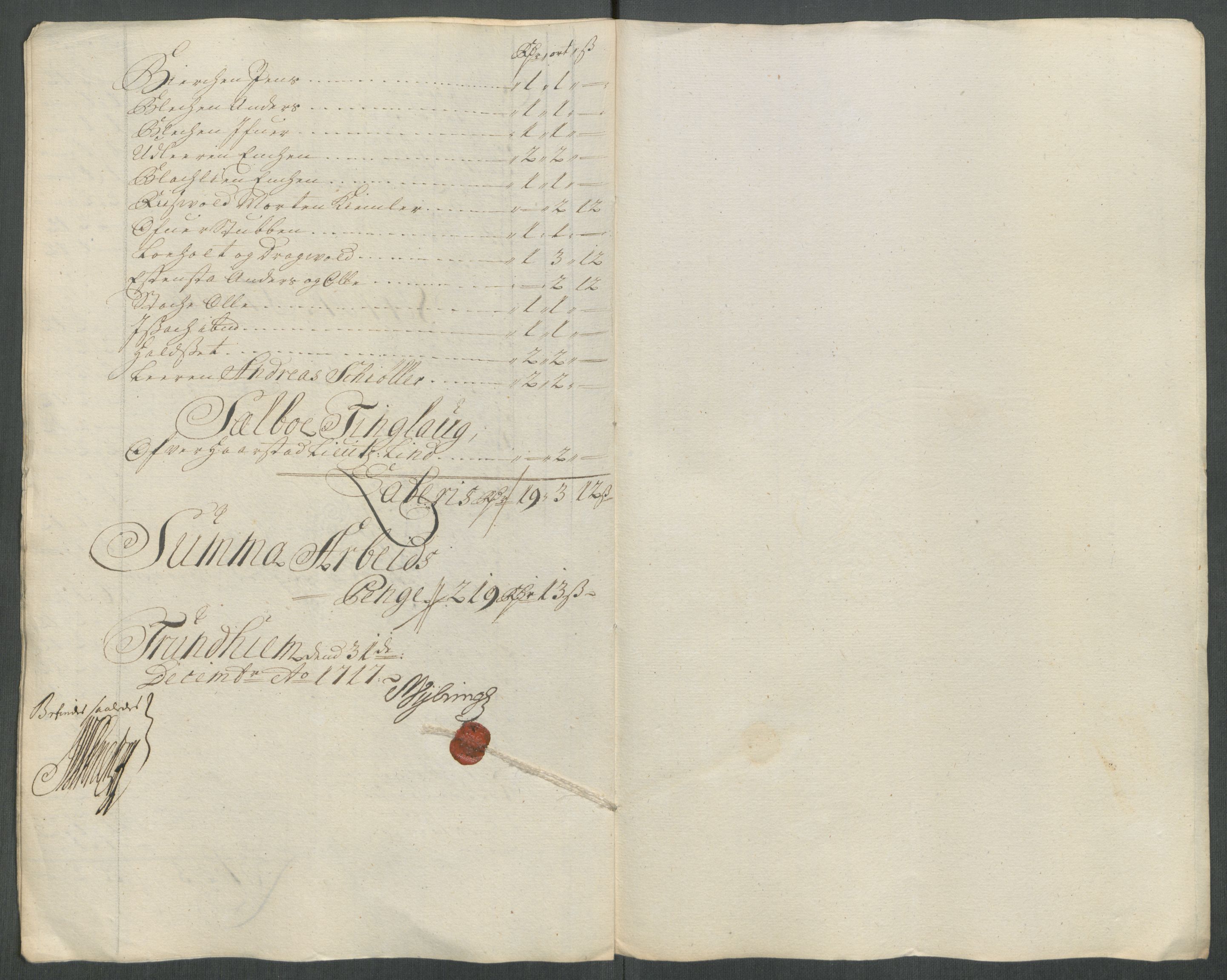 Rentekammeret inntil 1814, Reviderte regnskaper, Fogderegnskap, RA/EA-4092/R61/L4116: Fogderegnskap Strinda og Selbu, 1717-1718, p. 178