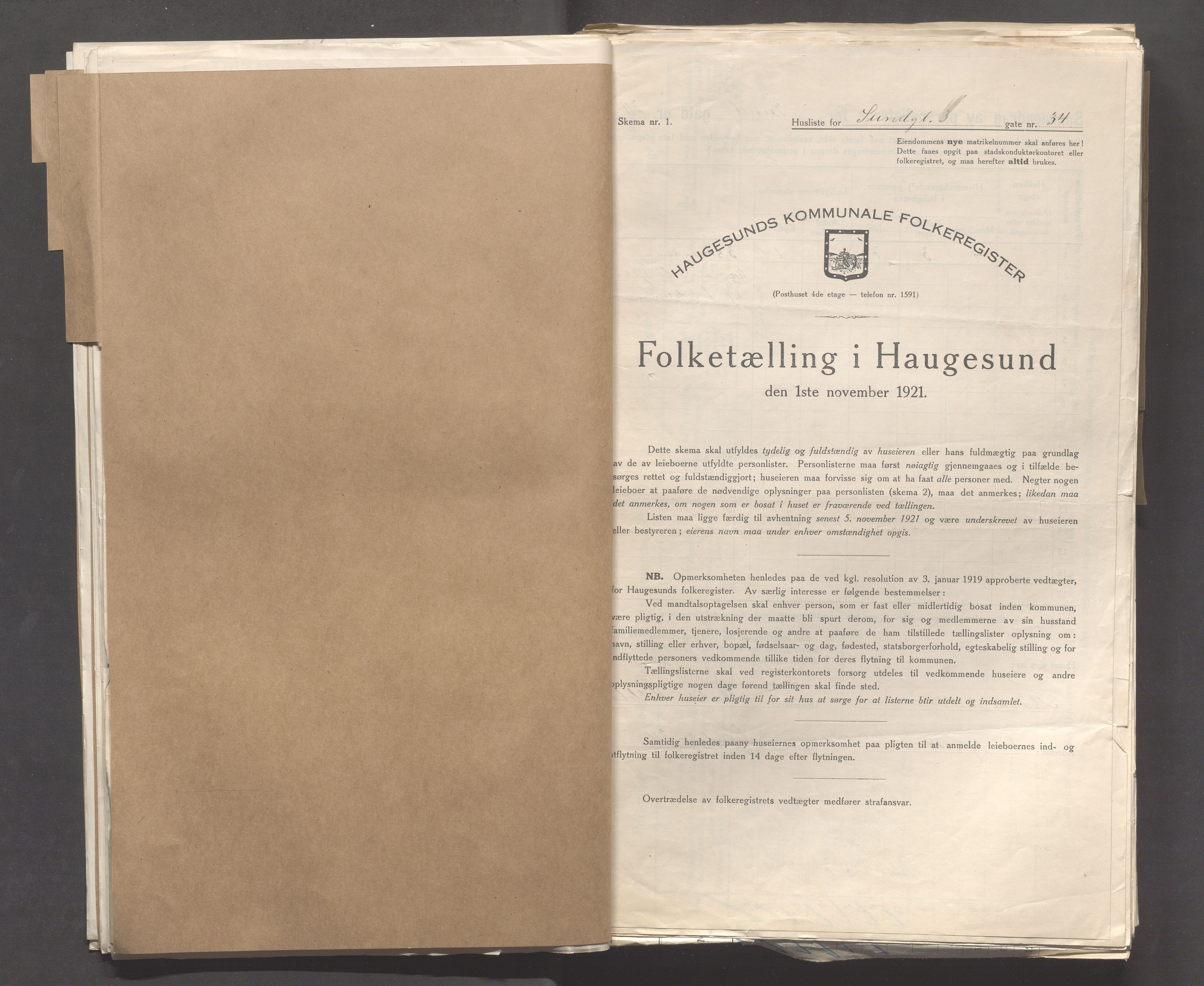 IKAR, Local census 1.11.1921 for Haugesund, 1921, p. 7062