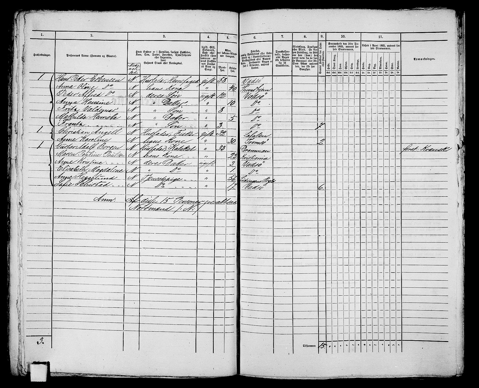 RA, 1865 census for Vadsø/Vadsø, 1865, p. 104