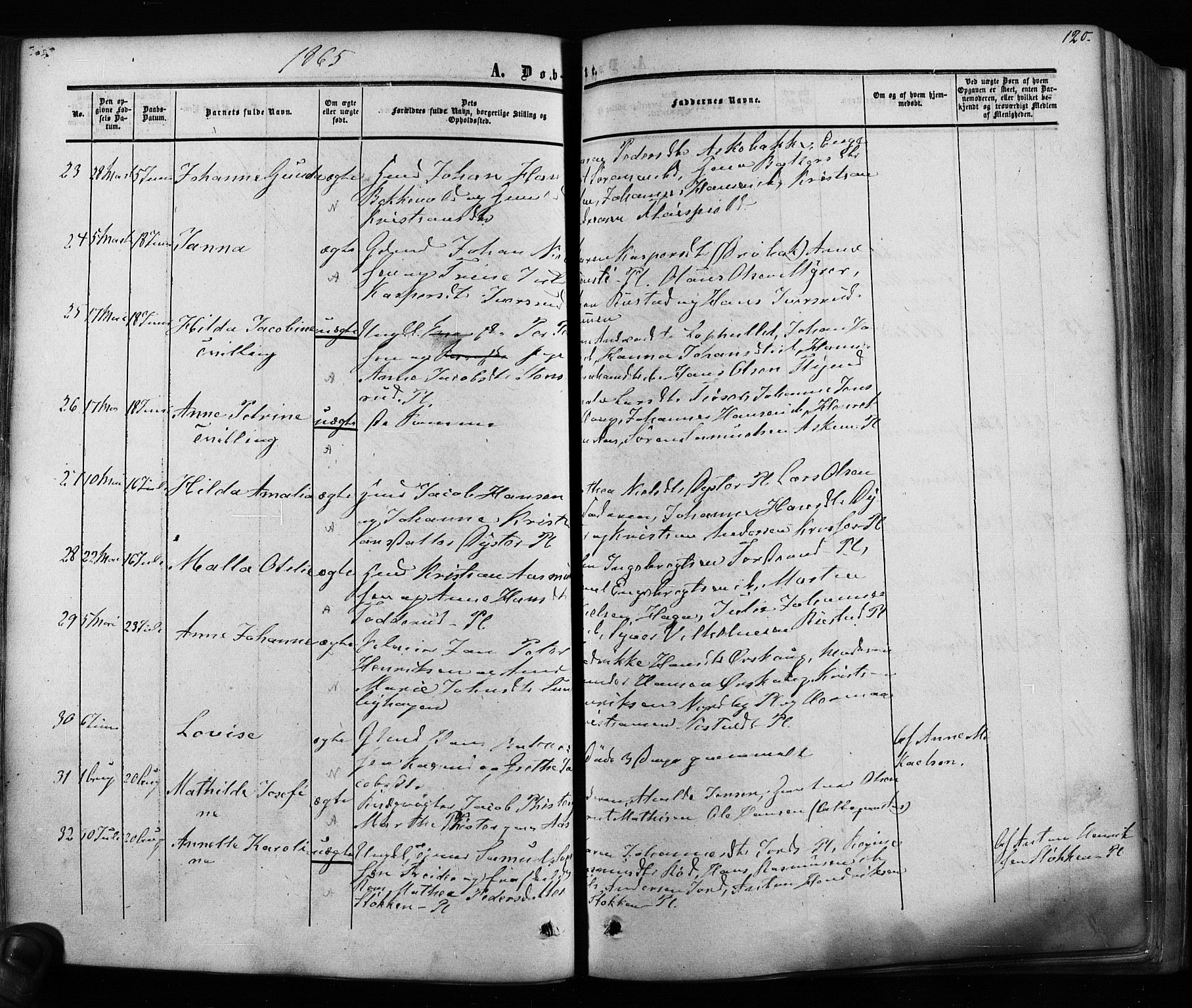 Ås prestekontor Kirkebøker, AV/SAO-A-10894/F/Fa/L0007: Parish register (official) no. I 7, 1854-1870, p. 120