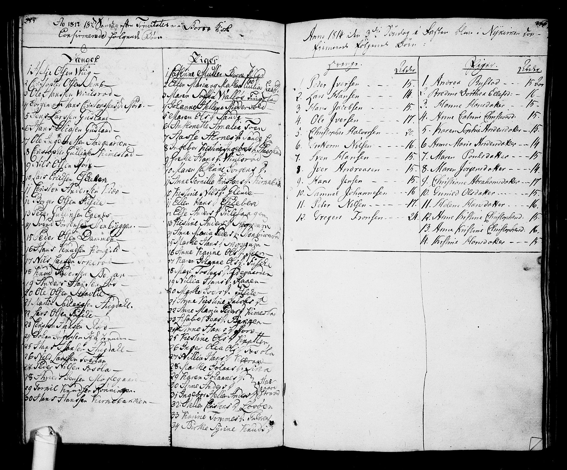 Borre kirkebøker, SAKO/A-338/F/Fa/L0003: Parish register (official) no. I 3, 1807-1814, p. 255-256