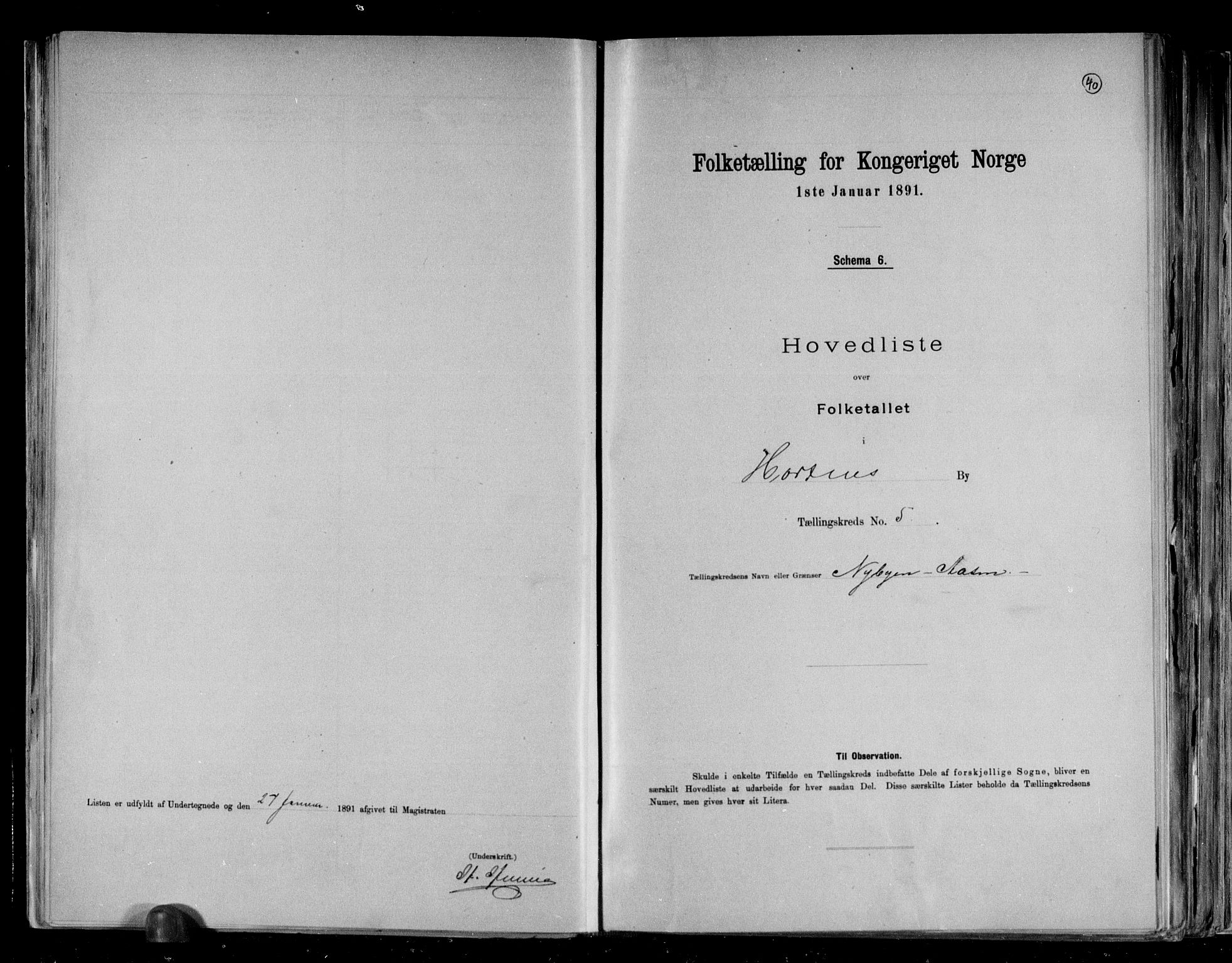 RA, 1891 census for 0703 Horten, 1891, p. 12