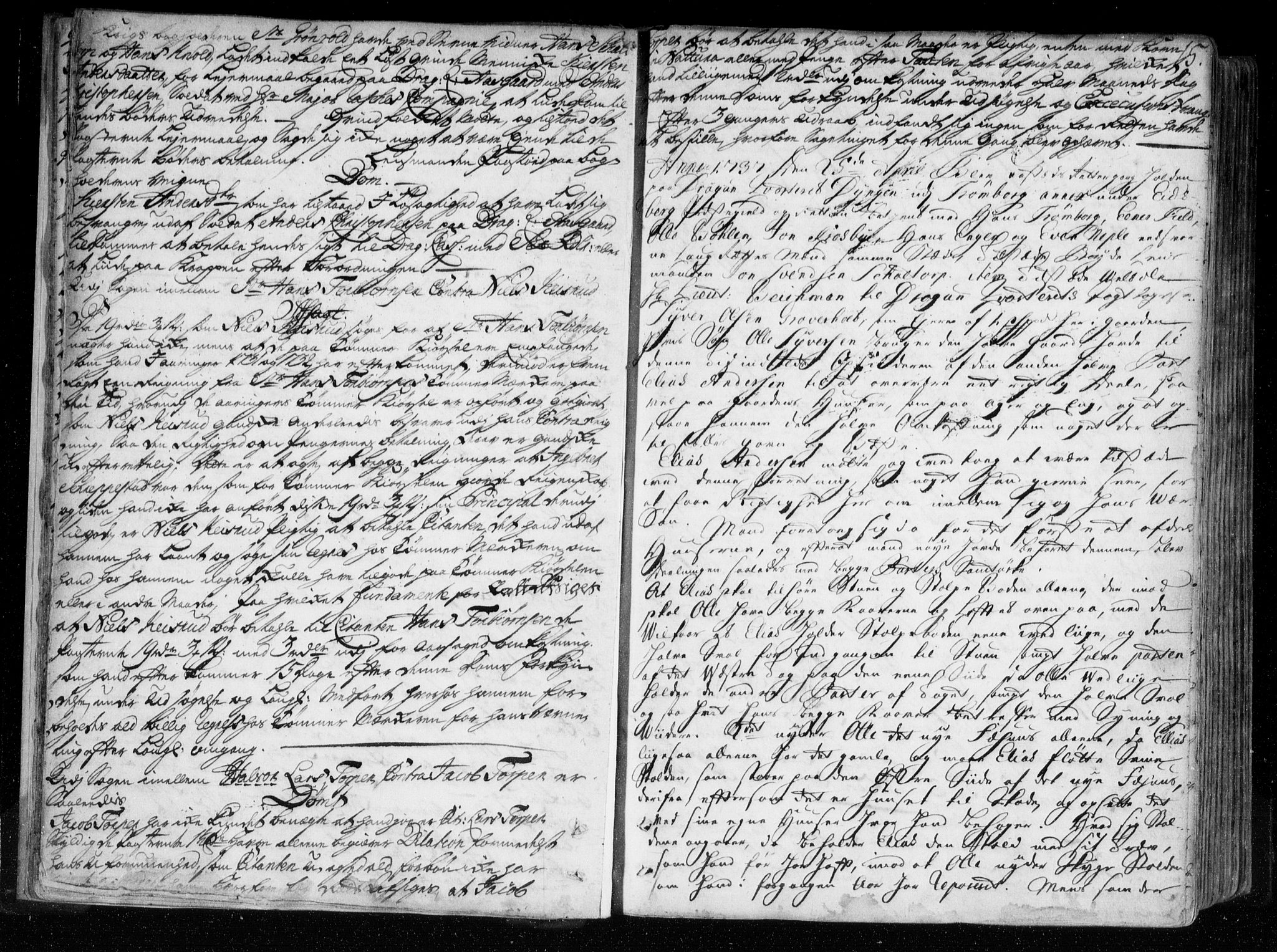 Heggen og Frøland sorenskriveri I, AV/SAO-A-11556/F/Fb/L0043: Tingbok, 1737-1743, p. 14b-15a