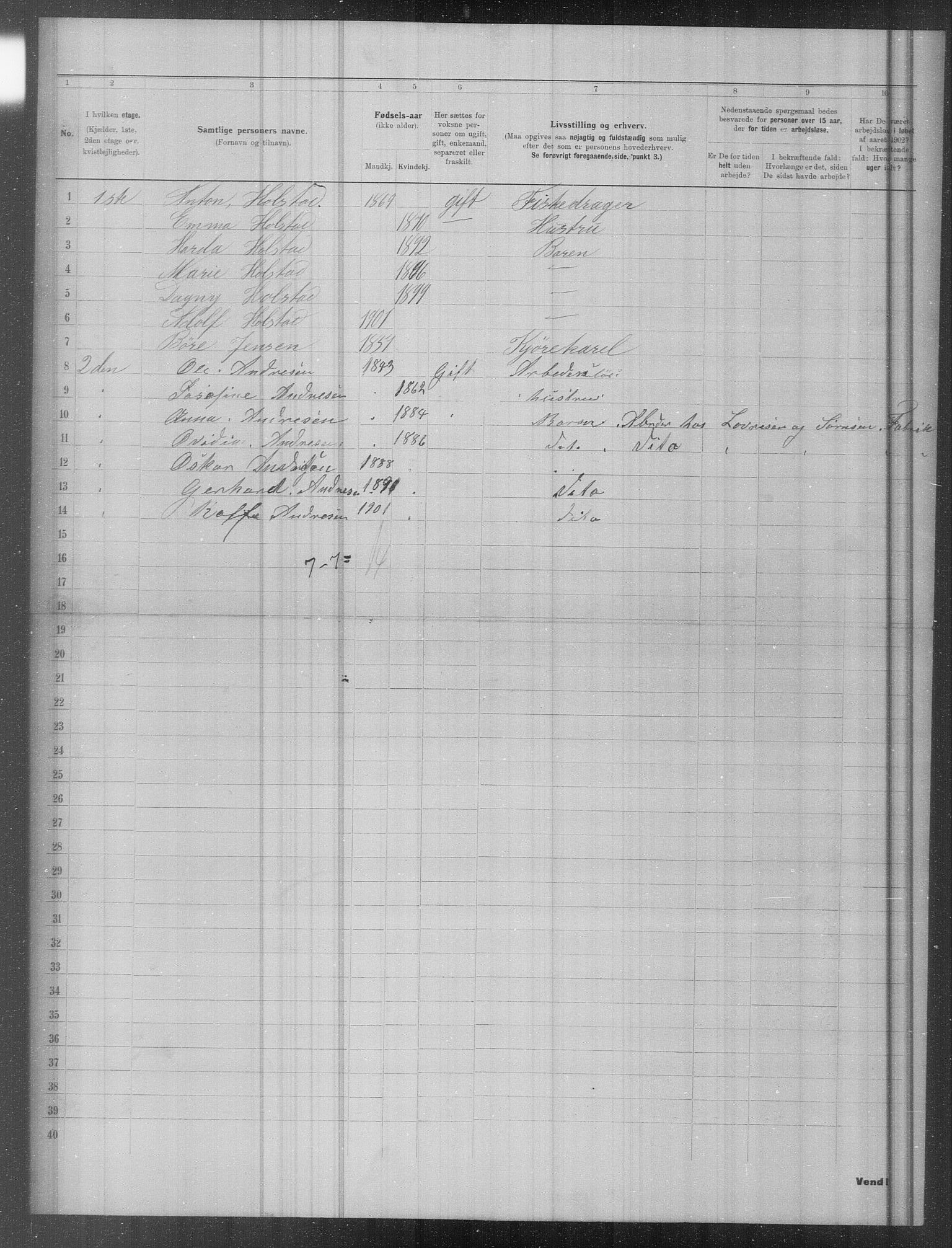 OBA, Municipal Census 1902 for Kristiania, 1902, p. 21407