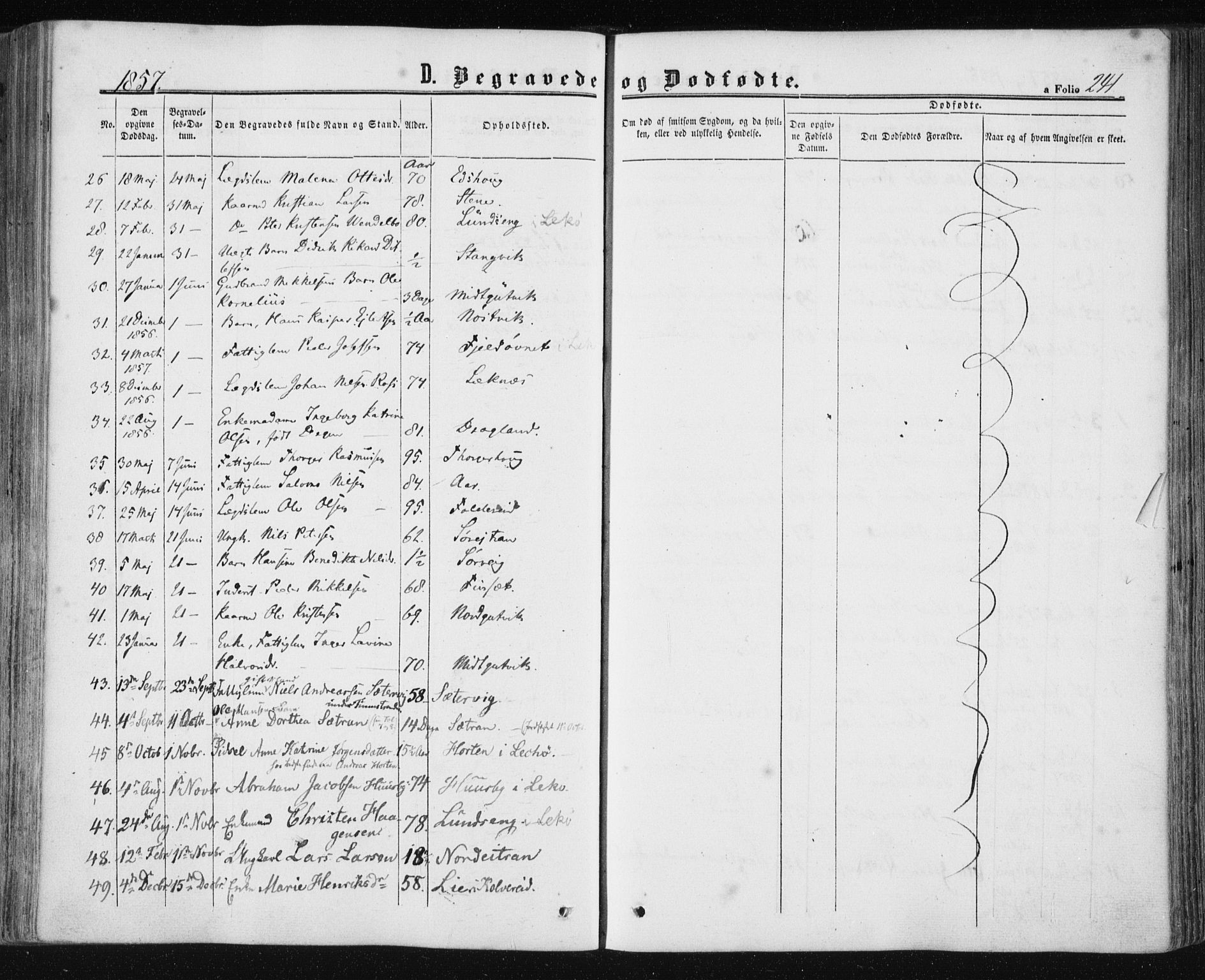 Ministerialprotokoller, klokkerbøker og fødselsregistre - Nord-Trøndelag, SAT/A-1458/780/L0641: Parish register (official) no. 780A06, 1857-1874, p. 241