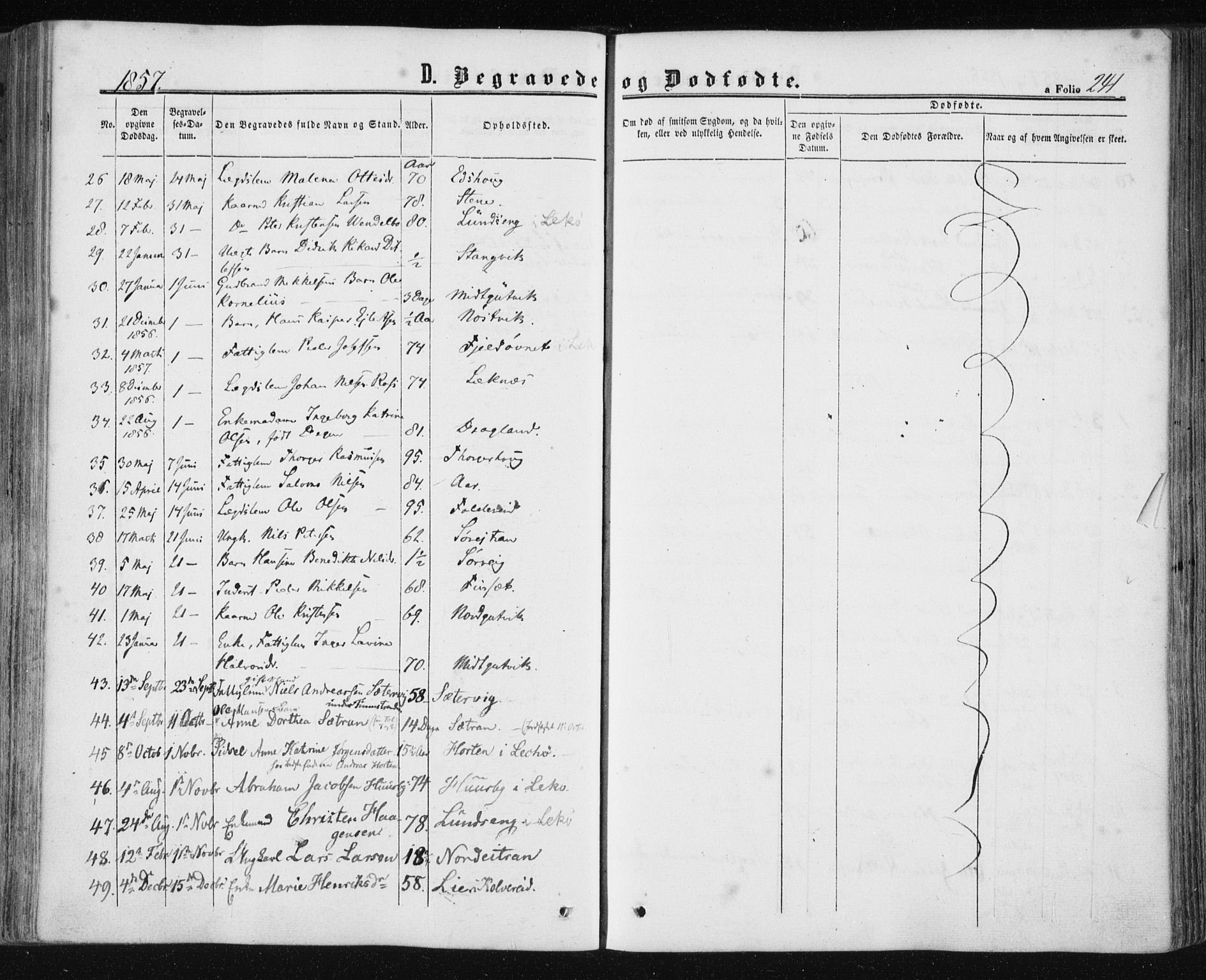 Ministerialprotokoller, klokkerbøker og fødselsregistre - Nord-Trøndelag, AV/SAT-A-1458/780/L0641: Parish register (official) no. 780A06, 1857-1874, p. 241