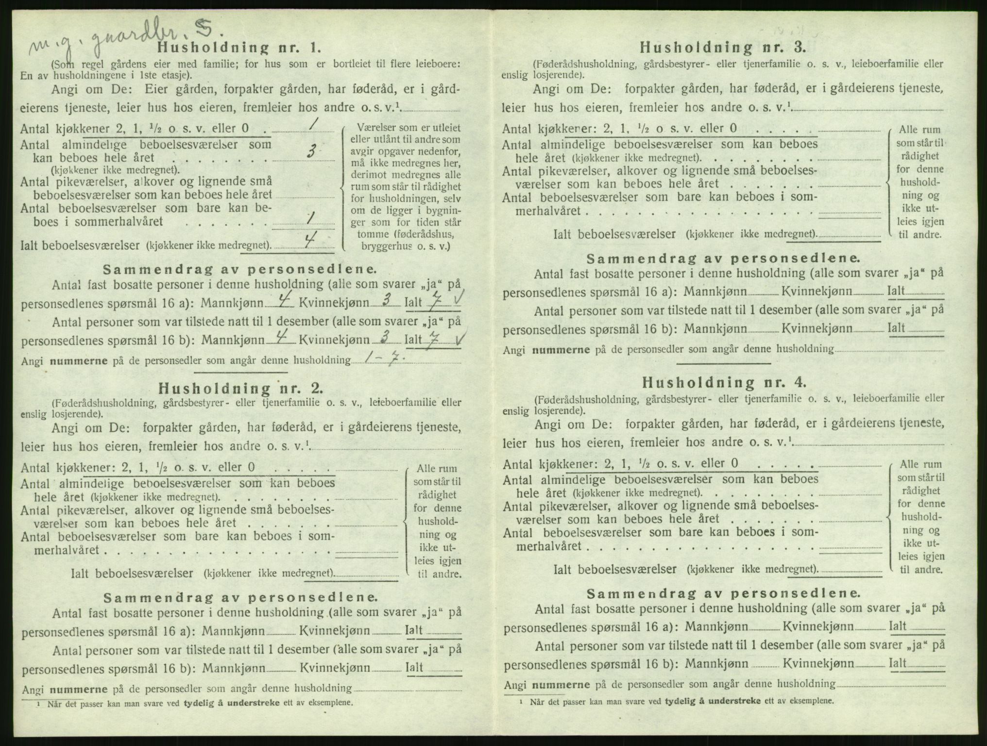 SAT, 1920 census for Skodje, 1920, p. 156