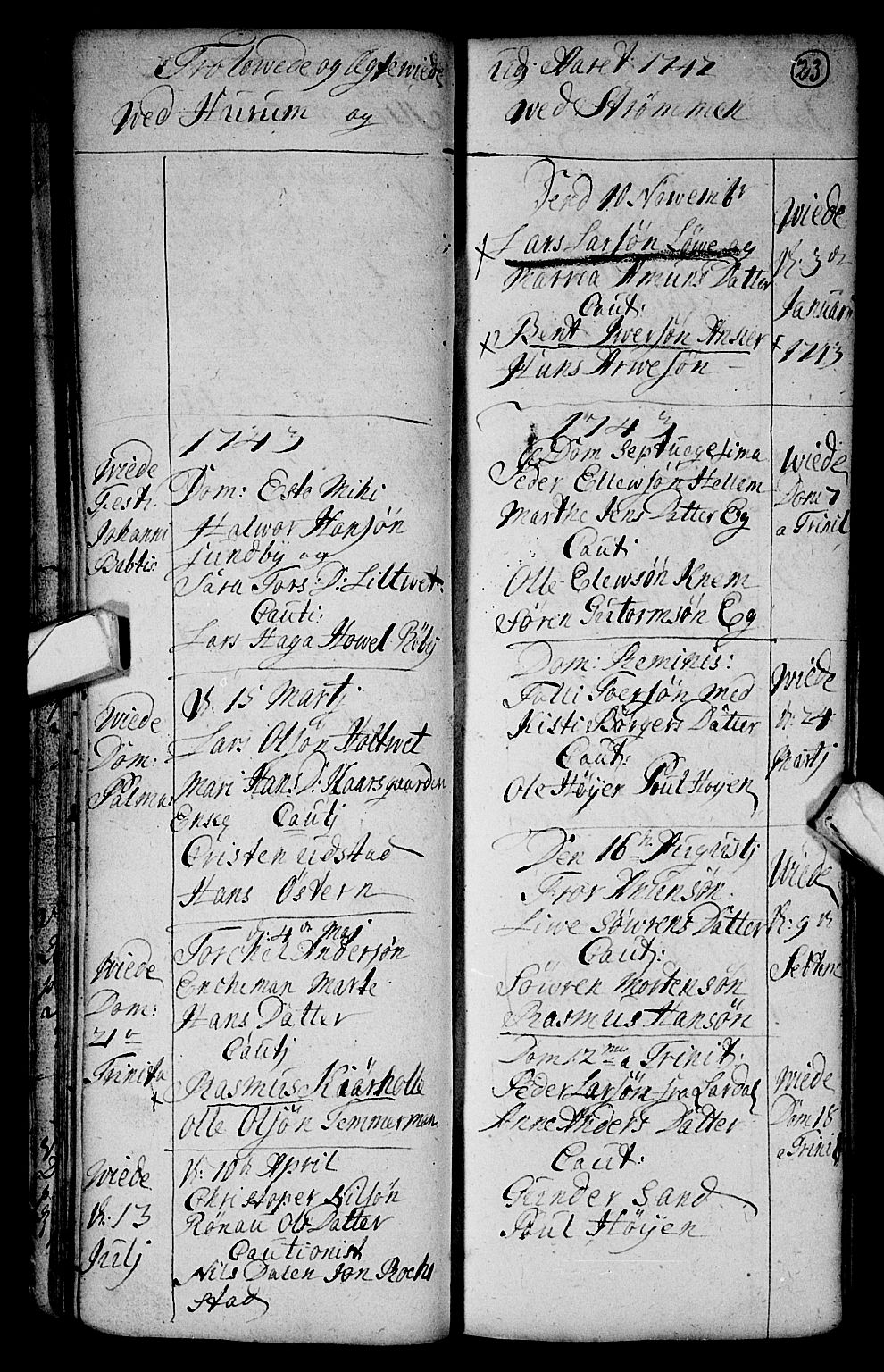 Hurum kirkebøker, SAKO/A-229/F/Fa/L0003: Parish register (official) no. 3, 1733-1757, p. 23