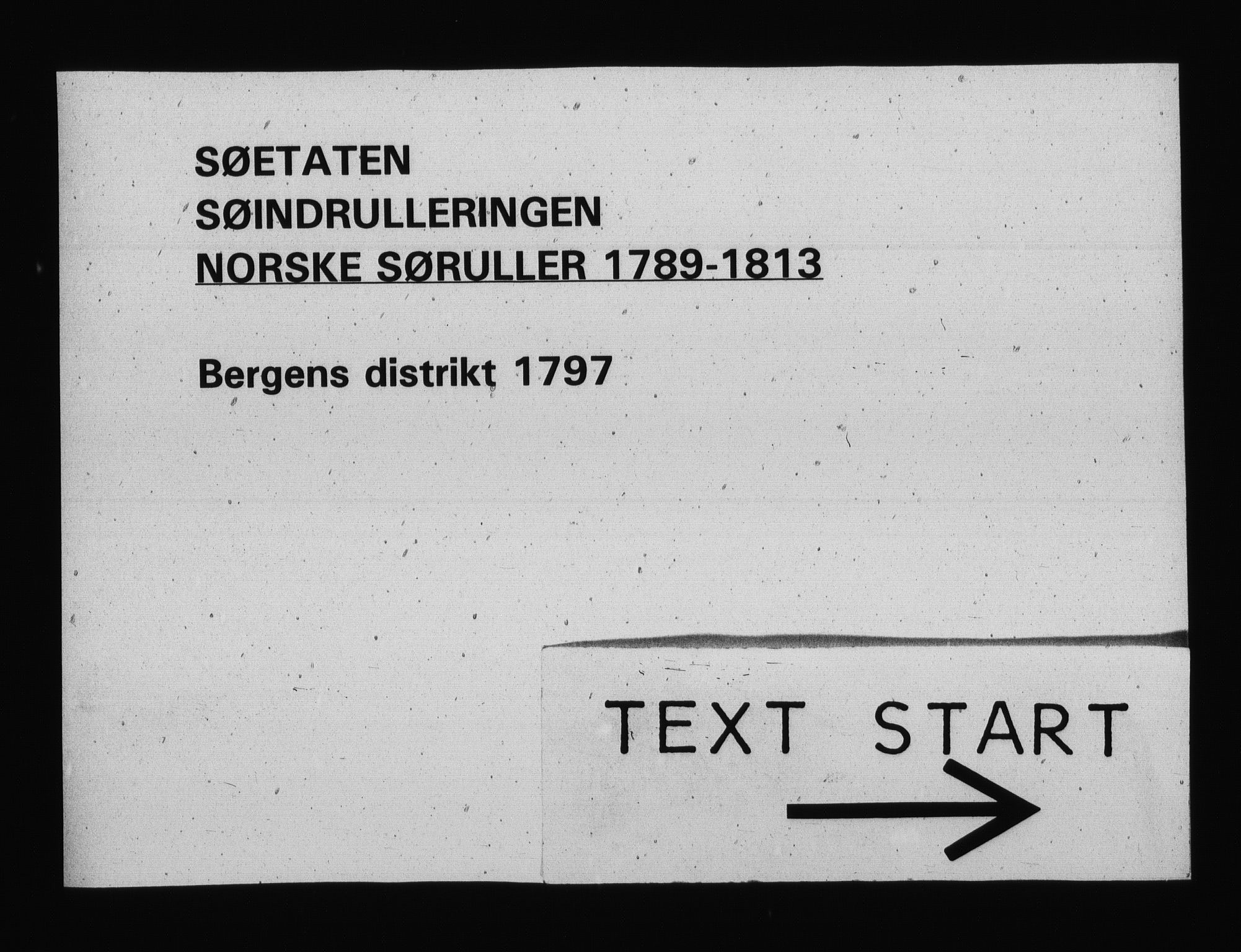 Sjøetaten, RA/EA-3110/F/L0226: Bergen distrikt, bind 1, 1797