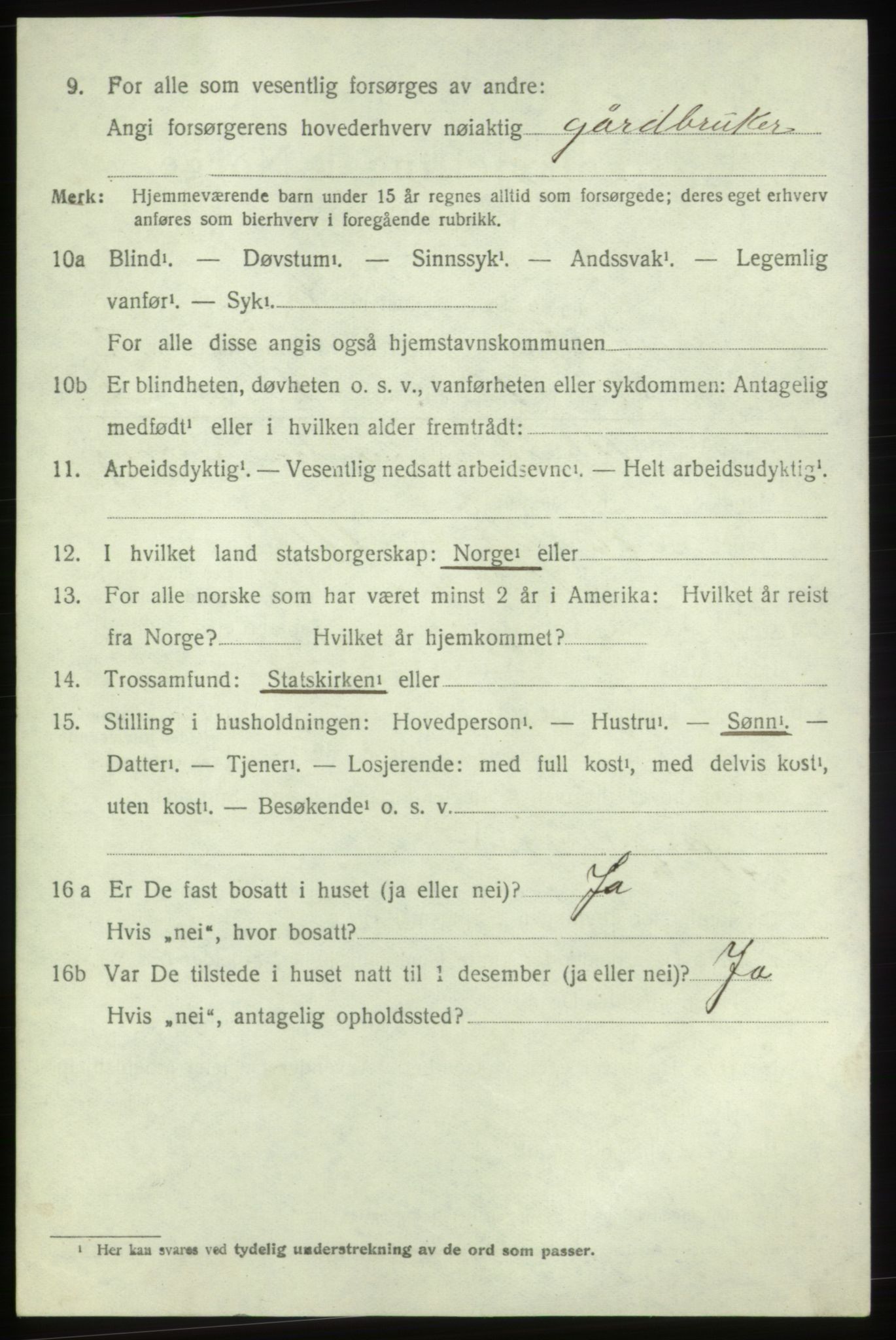 SAB, 1920 census for Moster, 1920, p. 946