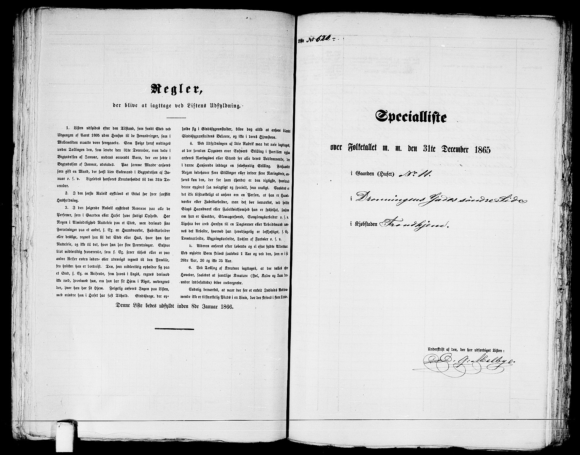 RA, 1865 census for Trondheim, 1865, p. 1289