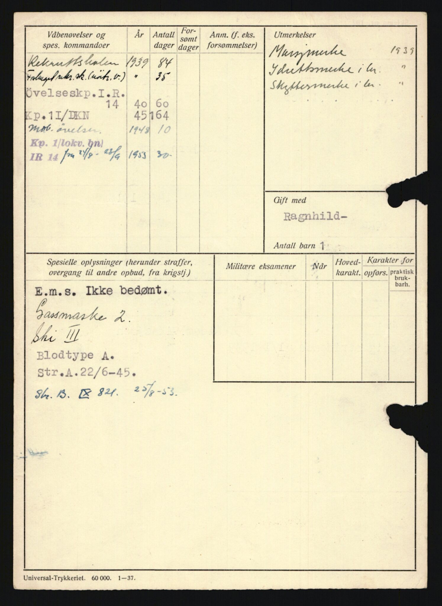 Forsvaret, Sør-Hålogaland landforsvar, AV/RA-RAFA-2552/P/Pa/L0303: Personellmapper for slettet personell, yrkesbefal og vernepliktig befal, født 1917-1920, 1936-1980, p. 274