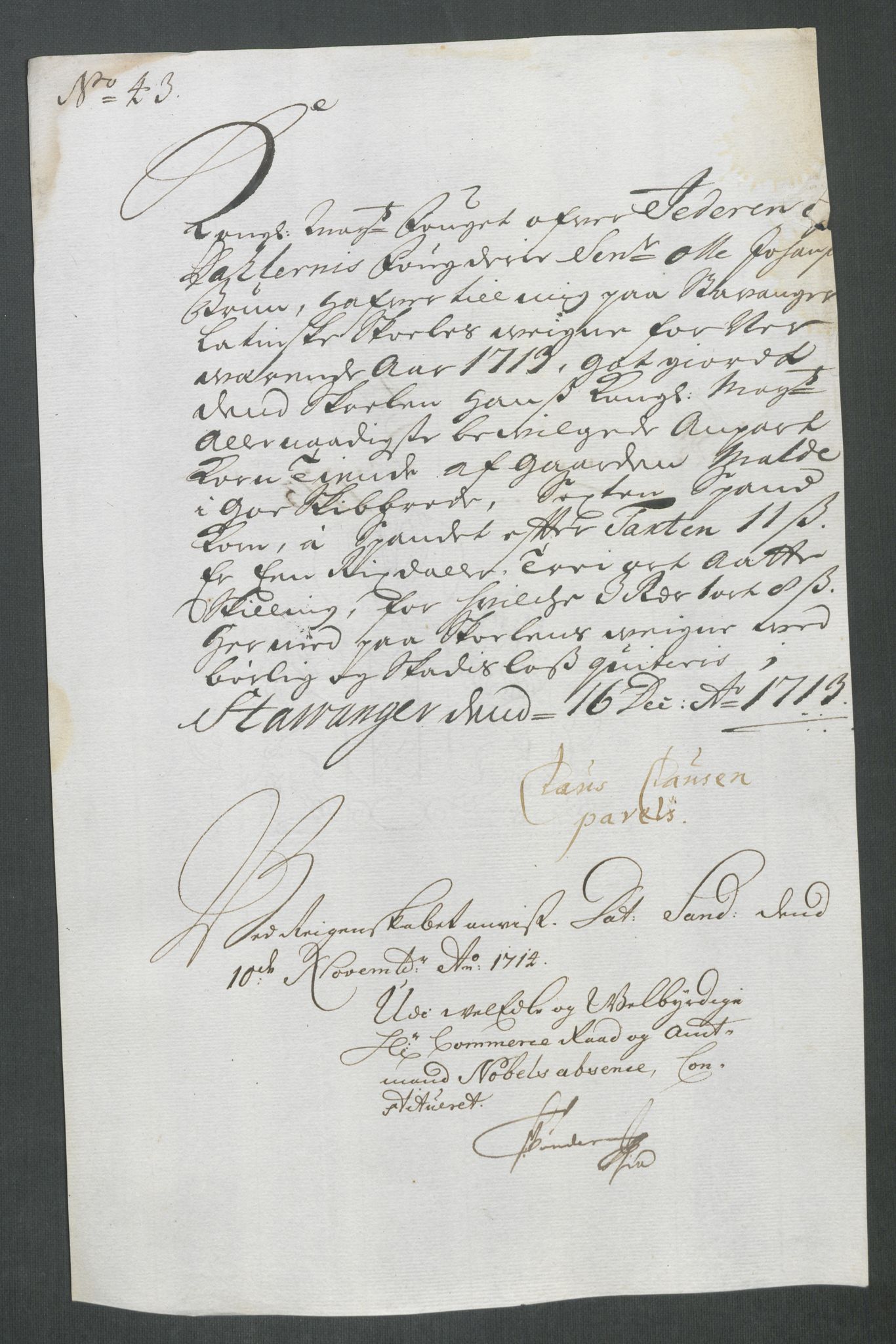Rentekammeret inntil 1814, Reviderte regnskaper, Fogderegnskap, AV/RA-EA-4092/R46/L2738: Fogderegnskap Jæren og Dalane, 1713-1714, p. 184