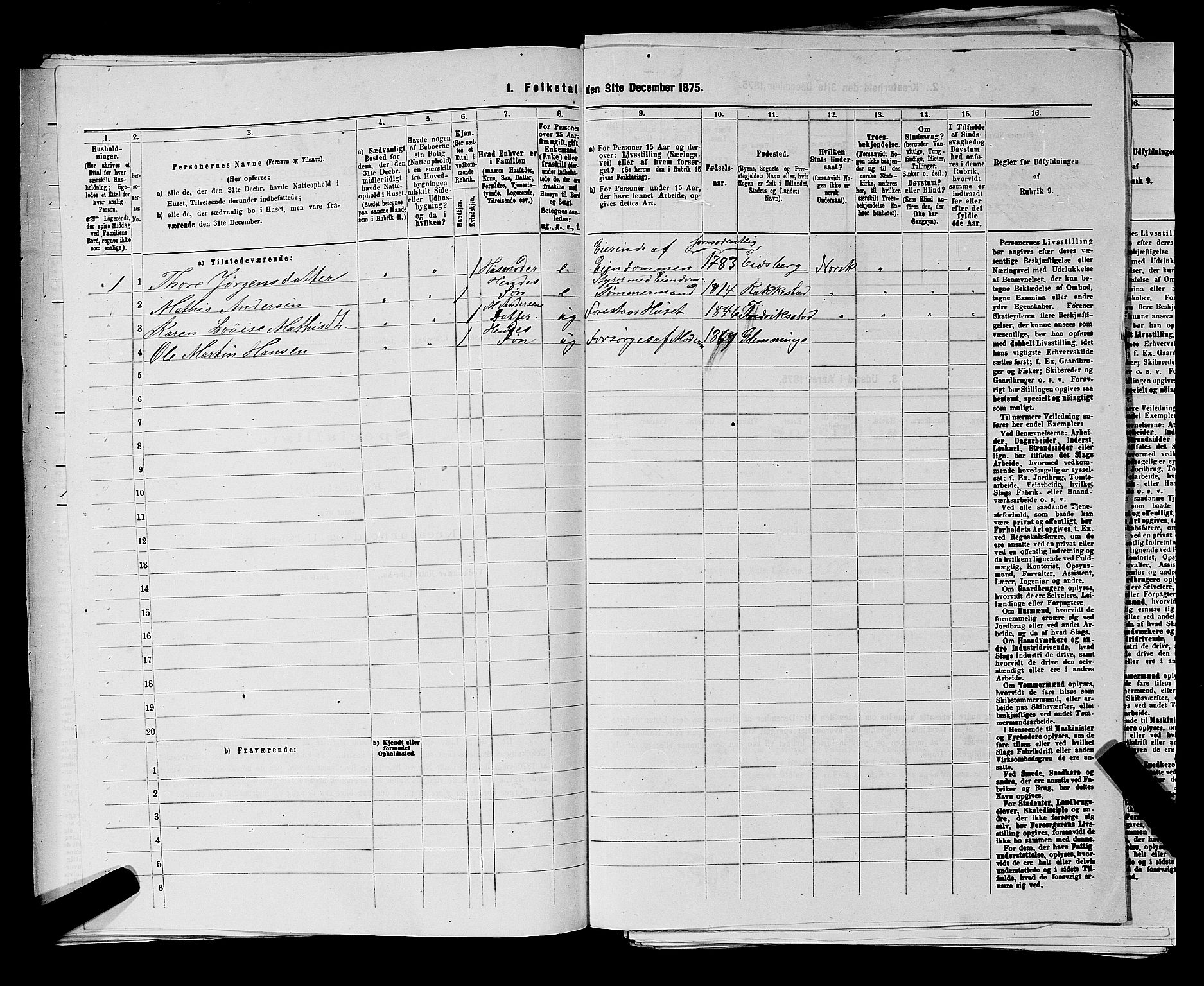 RA, 1875 census for 0132L Fredrikstad/Glemmen, 1875, p. 893