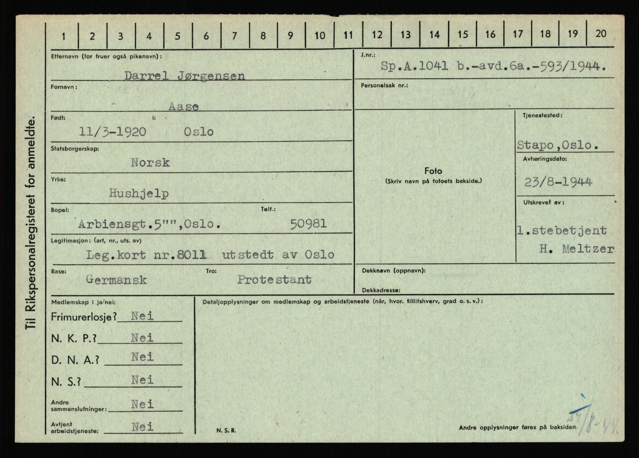 Statspolitiet - Hovedkontoret / Osloavdelingen, AV/RA-S-1329/C/Ca/L0008: Johan(nes)sen - Knoph, 1943-1945, p. 2715