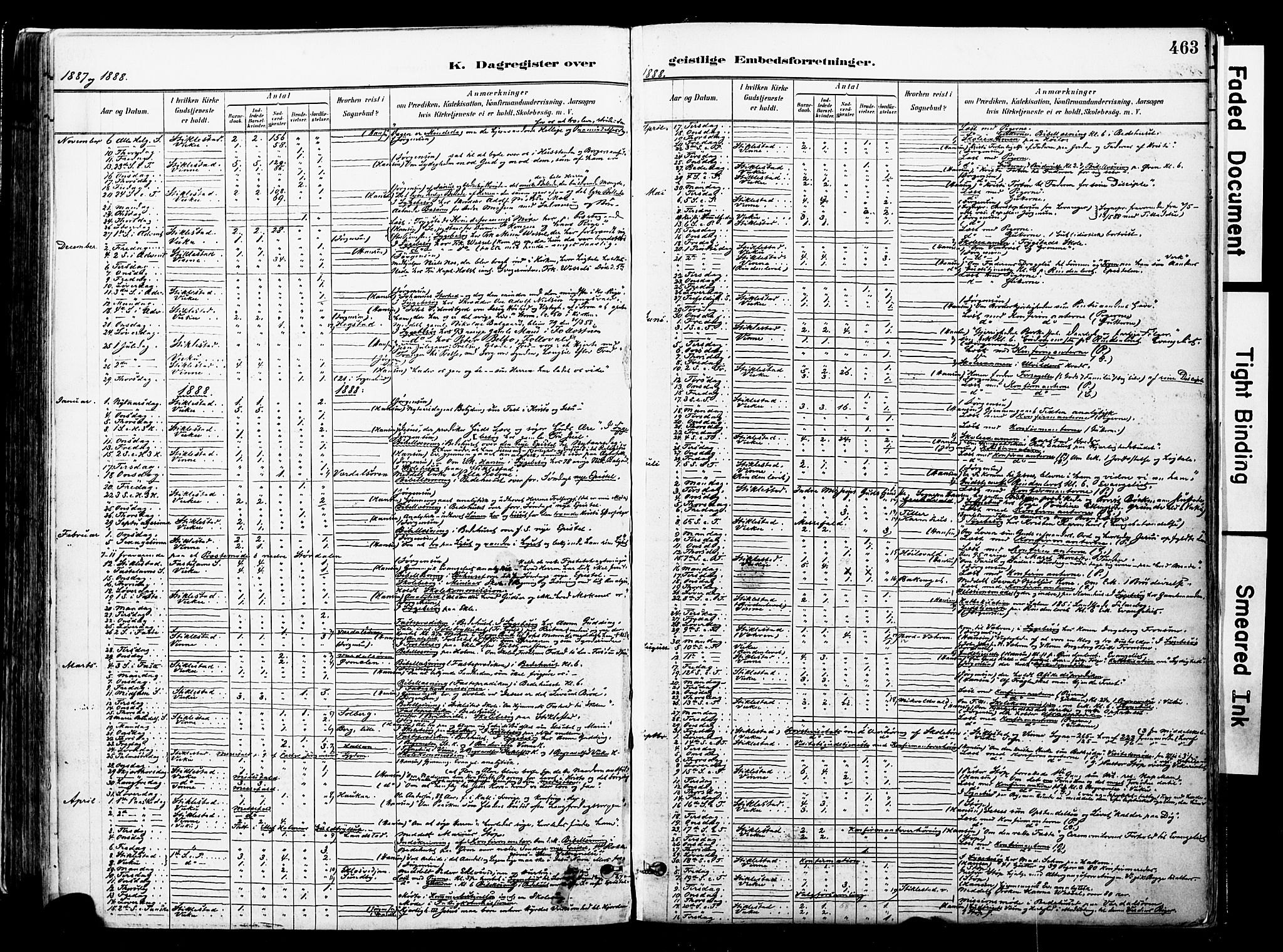 Ministerialprotokoller, klokkerbøker og fødselsregistre - Nord-Trøndelag, SAT/A-1458/723/L0244: Parish register (official) no. 723A13, 1881-1899, p. 463