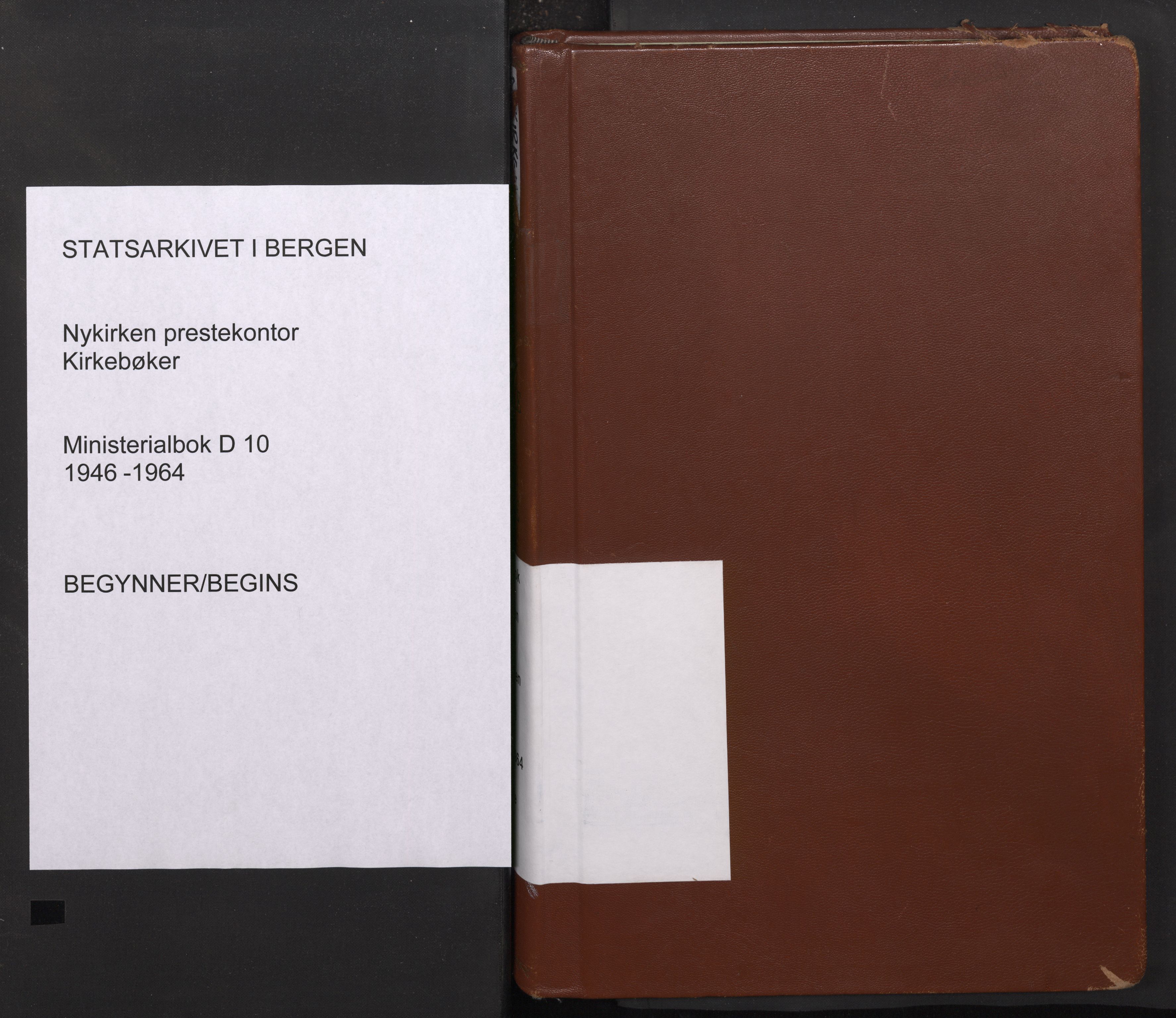Nykirken Sokneprestembete, SAB/A-77101/H/Haa/L0040: Parish register (official) no. D 10, 1946-1964