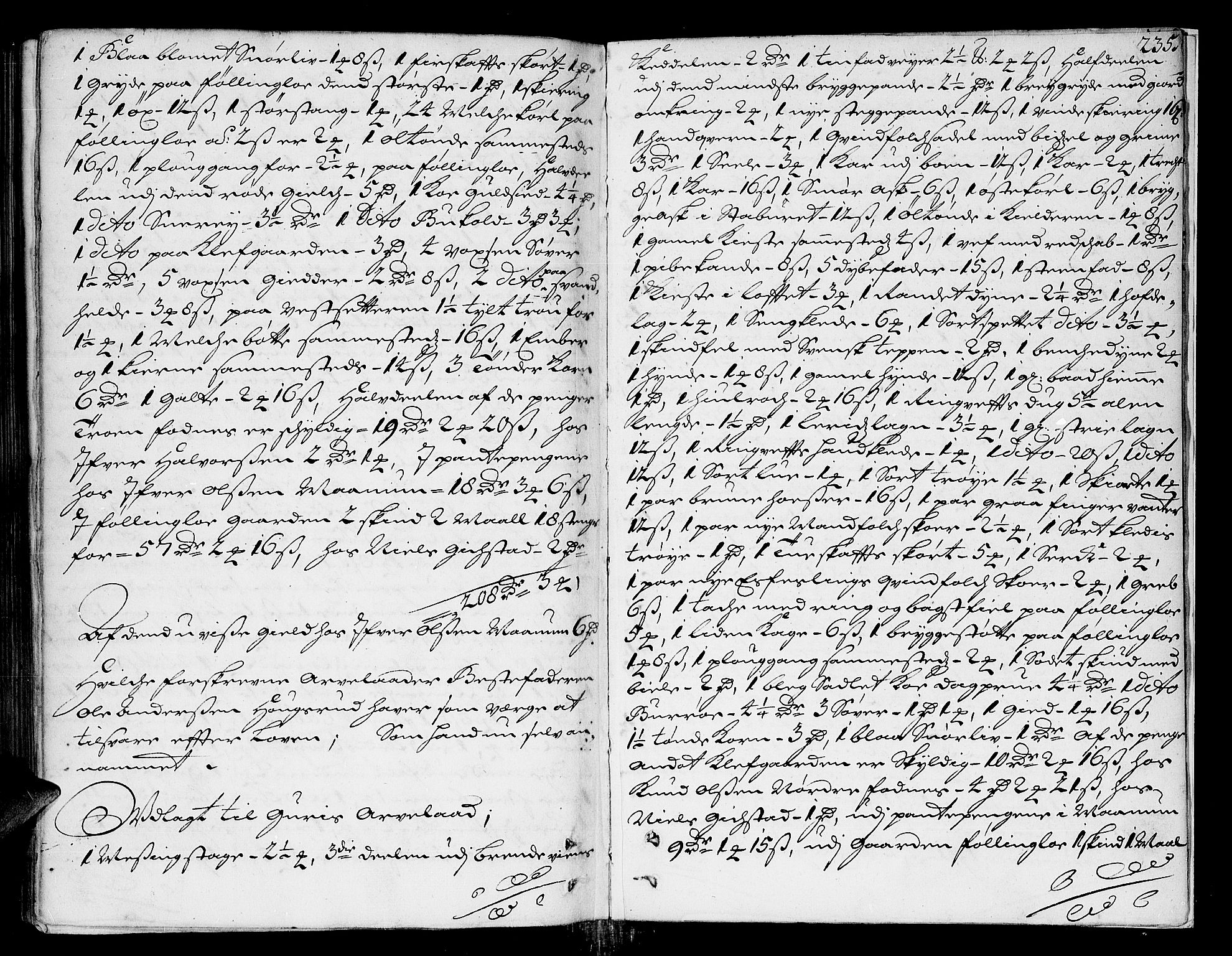 Hadeland, Land og Valdres sorenskriveri, SAH/TING-028/J/Ja/L0002: Skifteprotokoll, 1697-1698, p. 234b-235a