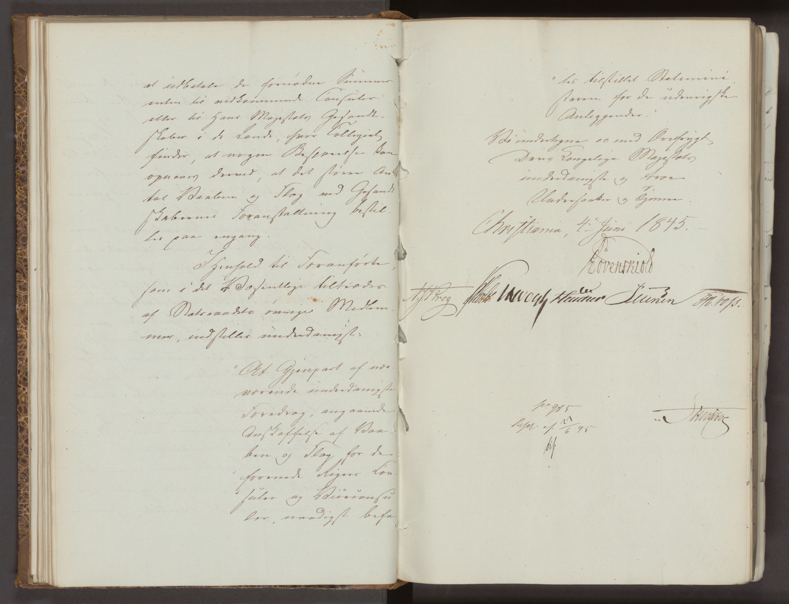 Statsrådsavdelingen i Stockholm, AV/RA-S-1003/D/Da/L0217: Regjeringsinnstillinger nr. 323-474, 1845