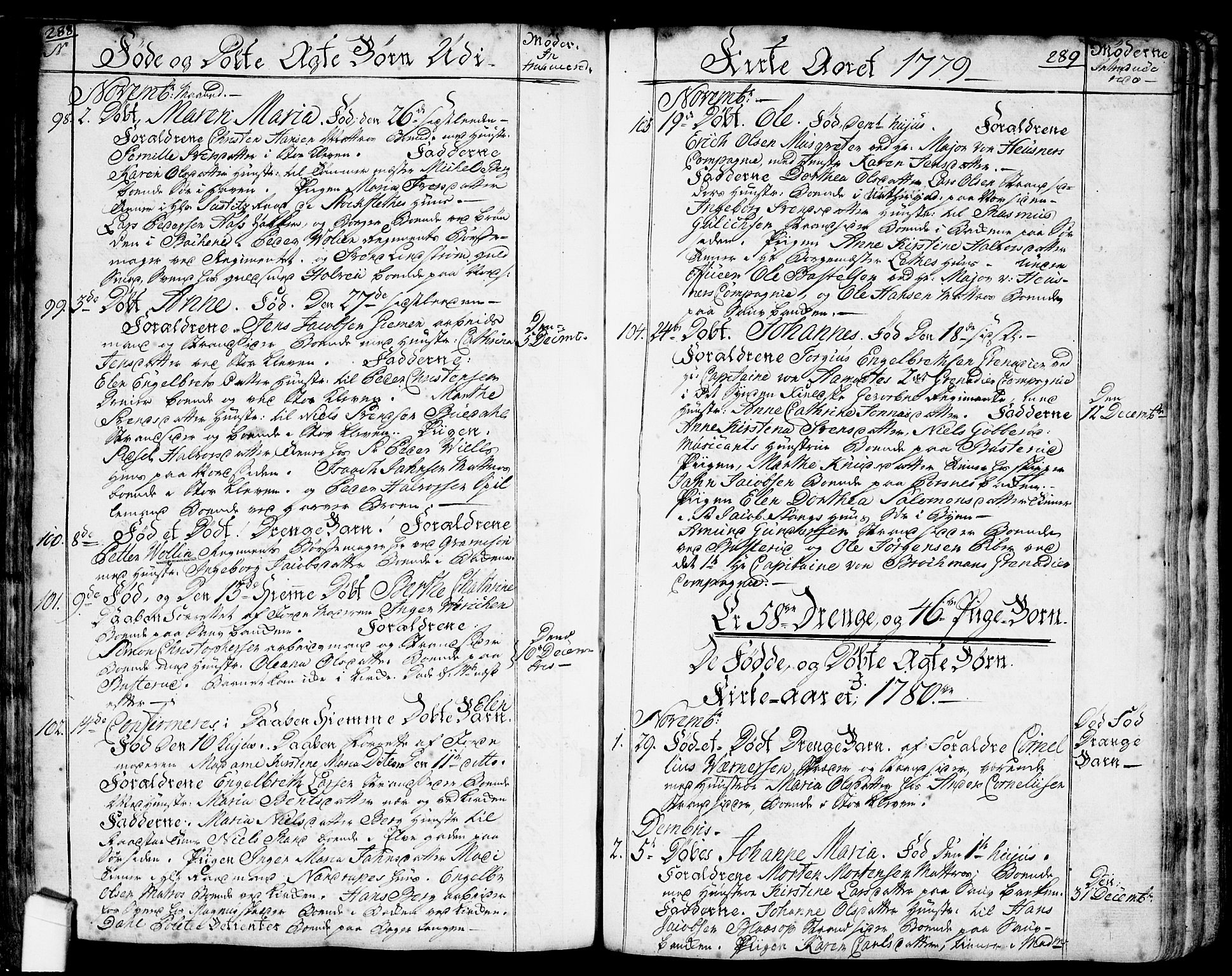 Halden prestekontor Kirkebøker, SAO/A-10909/F/Fa/L0001: Parish register (official) no. I 1, 1758-1791, p. 288-289