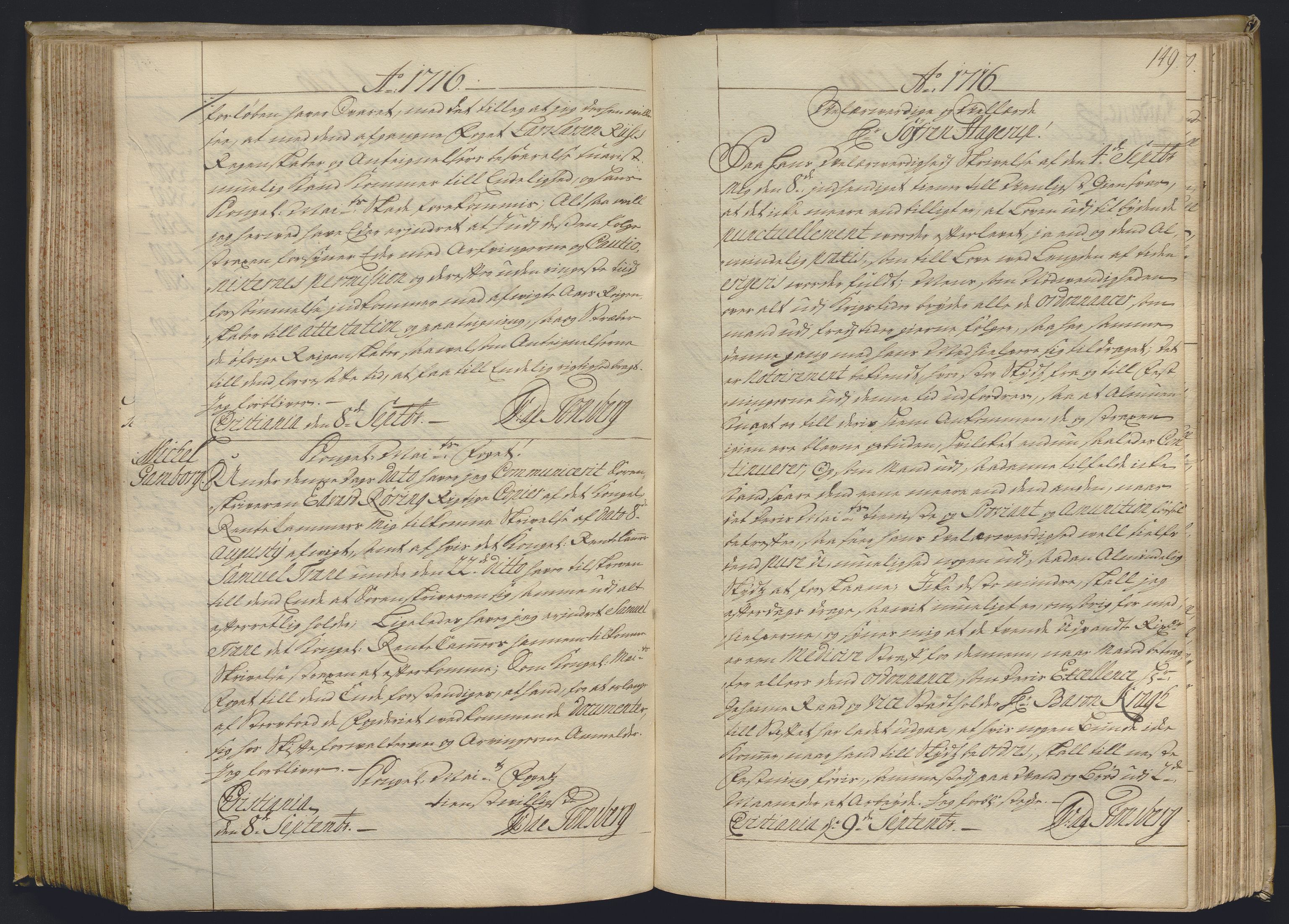 Kristiania stiftamt, AV/SAO-A-10386/B/Ba/L0004: Kopibok, 1715-1717, p. 148b-149a