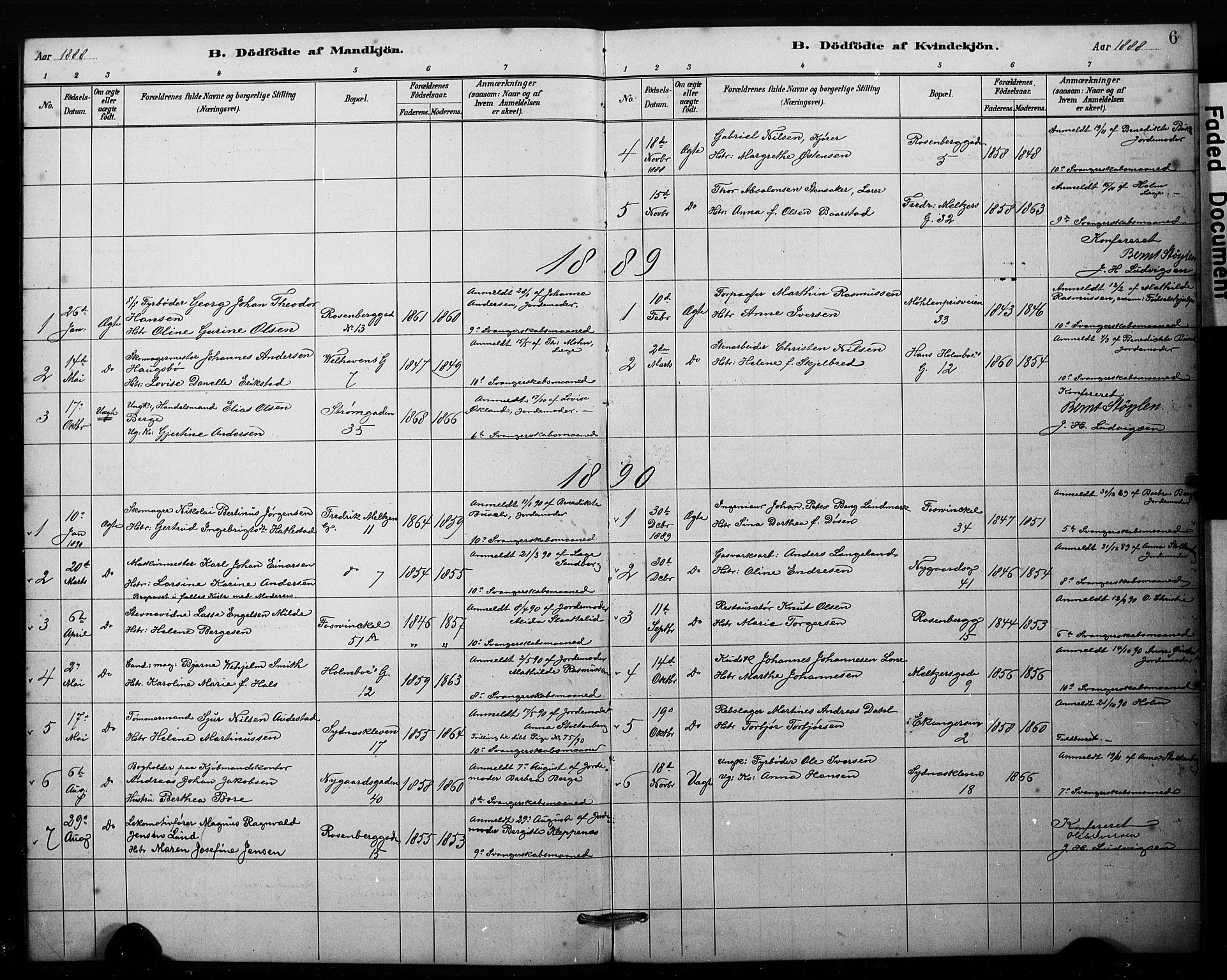 Johanneskirken sokneprestembete, SAB/A-76001/H/Hab: Parish register (copy) no. E 1, 1885-1915, p. 6