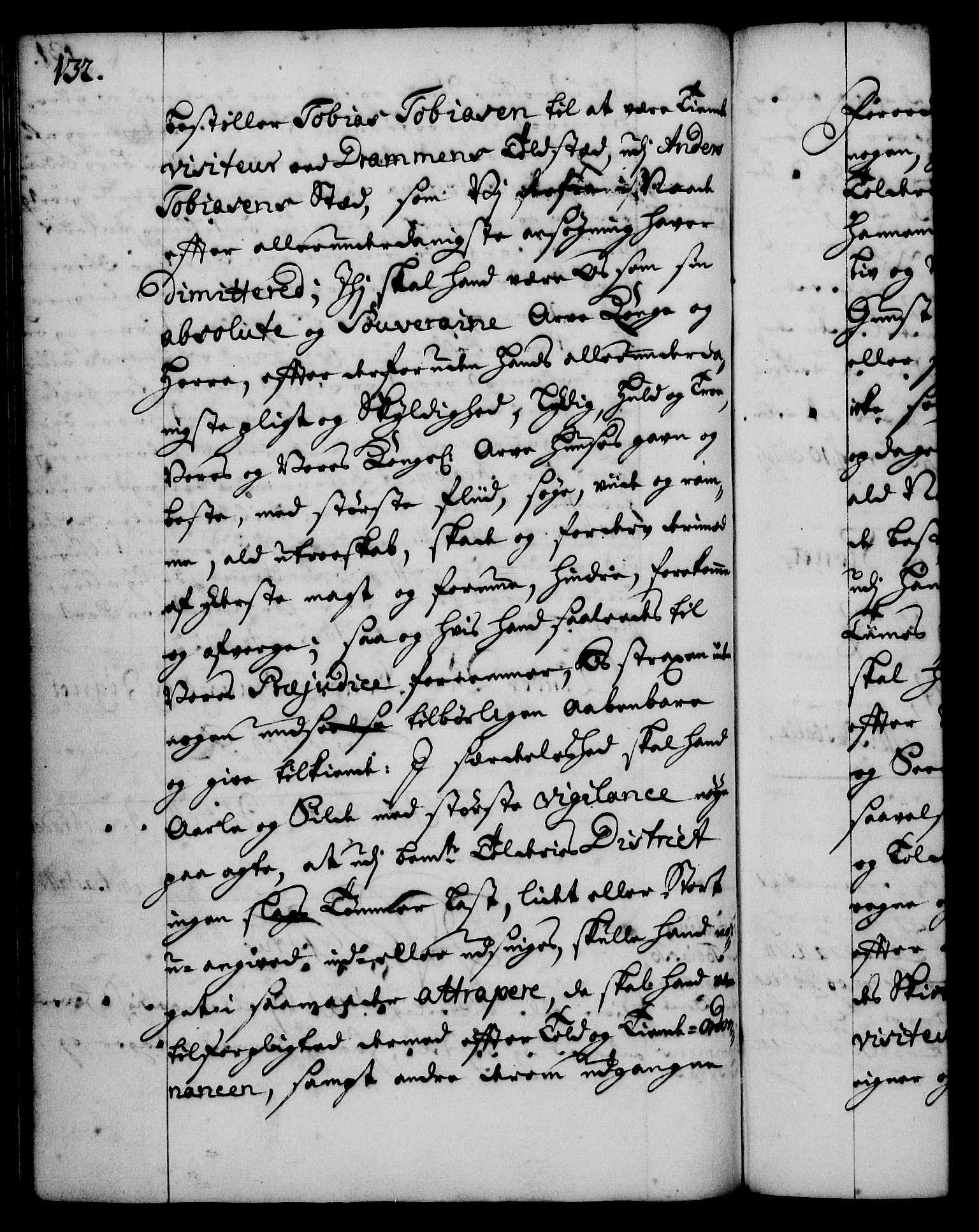 Rentekammeret, Kammerkanselliet, RA/EA-3111/G/Gg/Gge/L0001: Norsk bestallingsprotokoll med register (merket RK 53.25), 1720-1730, p. 132