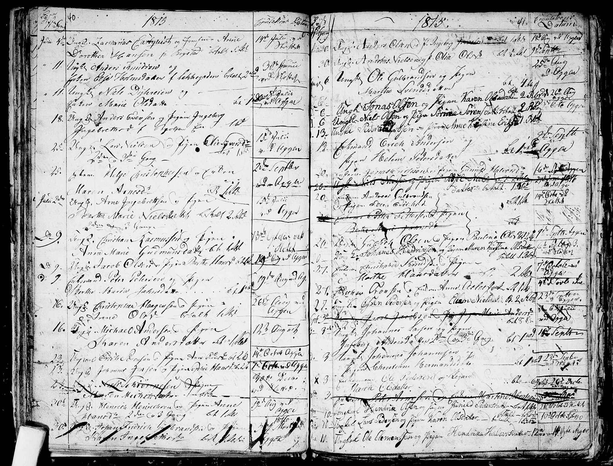 Aker prestekontor kirkebøker, AV/SAO-A-10861/G/L0001: Parish register (copy) no. 1, 1796-1826, p. 40-41