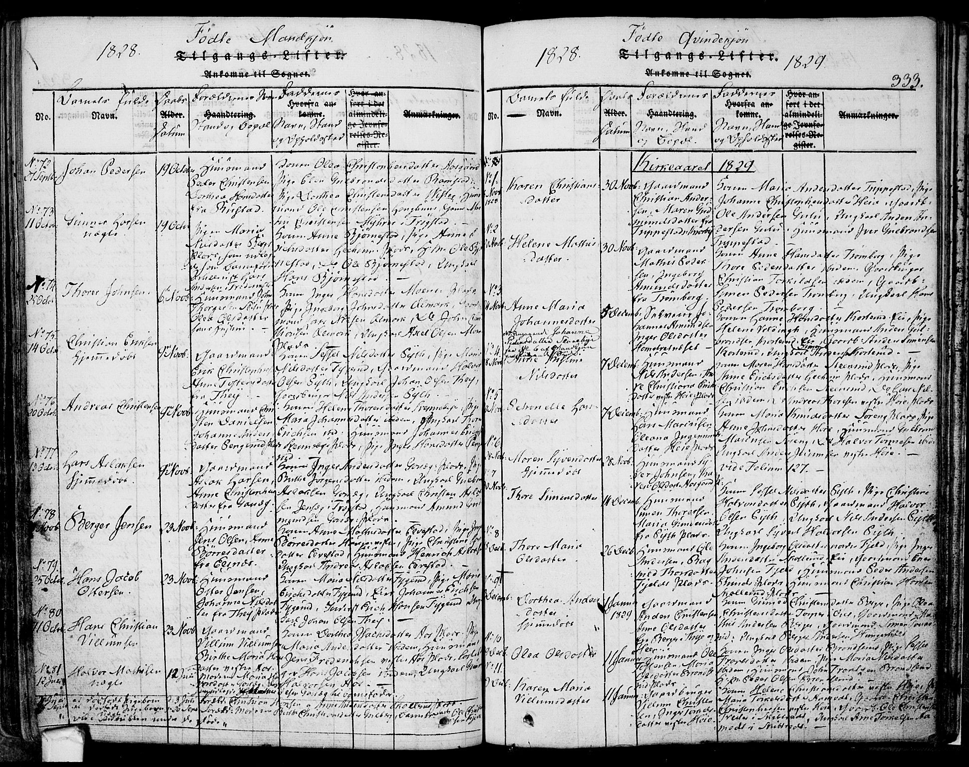 Eidsberg prestekontor Kirkebøker, SAO/A-10905/F/Fa/L0007: Parish register (official) no. I 7, 1814-1832, p. 333