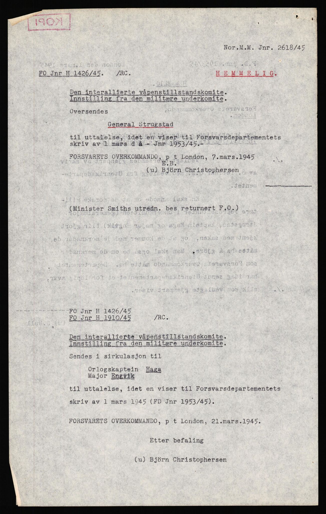 Forsvaret, Forsvarets krigshistoriske avdeling, AV/RA-RAFA-2017/Y/Yf/L0210: II.C.11.2130-2136 - Den norske regjering i London., 1940-1959, p. 494