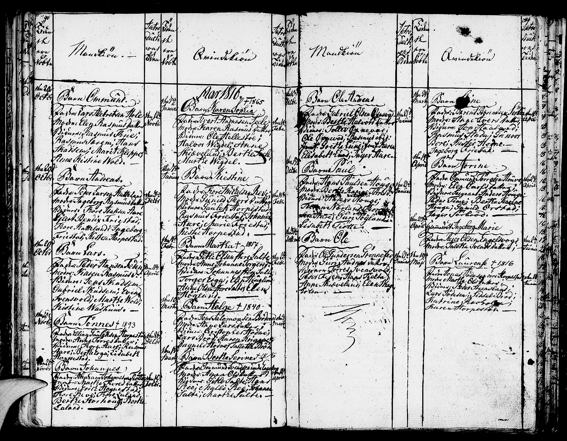 Klepp sokneprestkontor, SAST/A-101803/001/3/30BA/L0001: Parish register (official) no. A 1, 1793-1819, p. 90-91