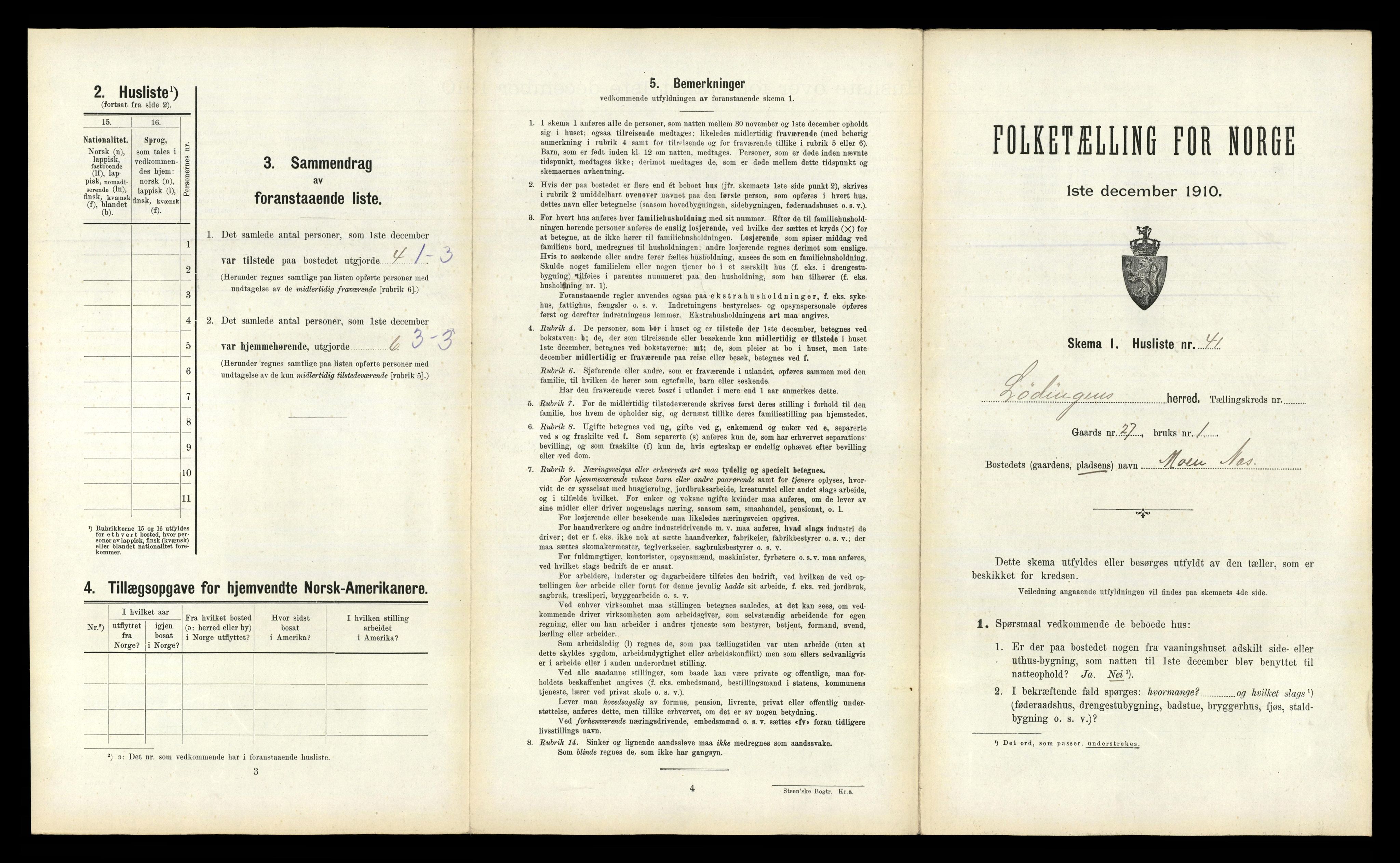 RA, 1910 census for Lødingen, 1910, p. 461