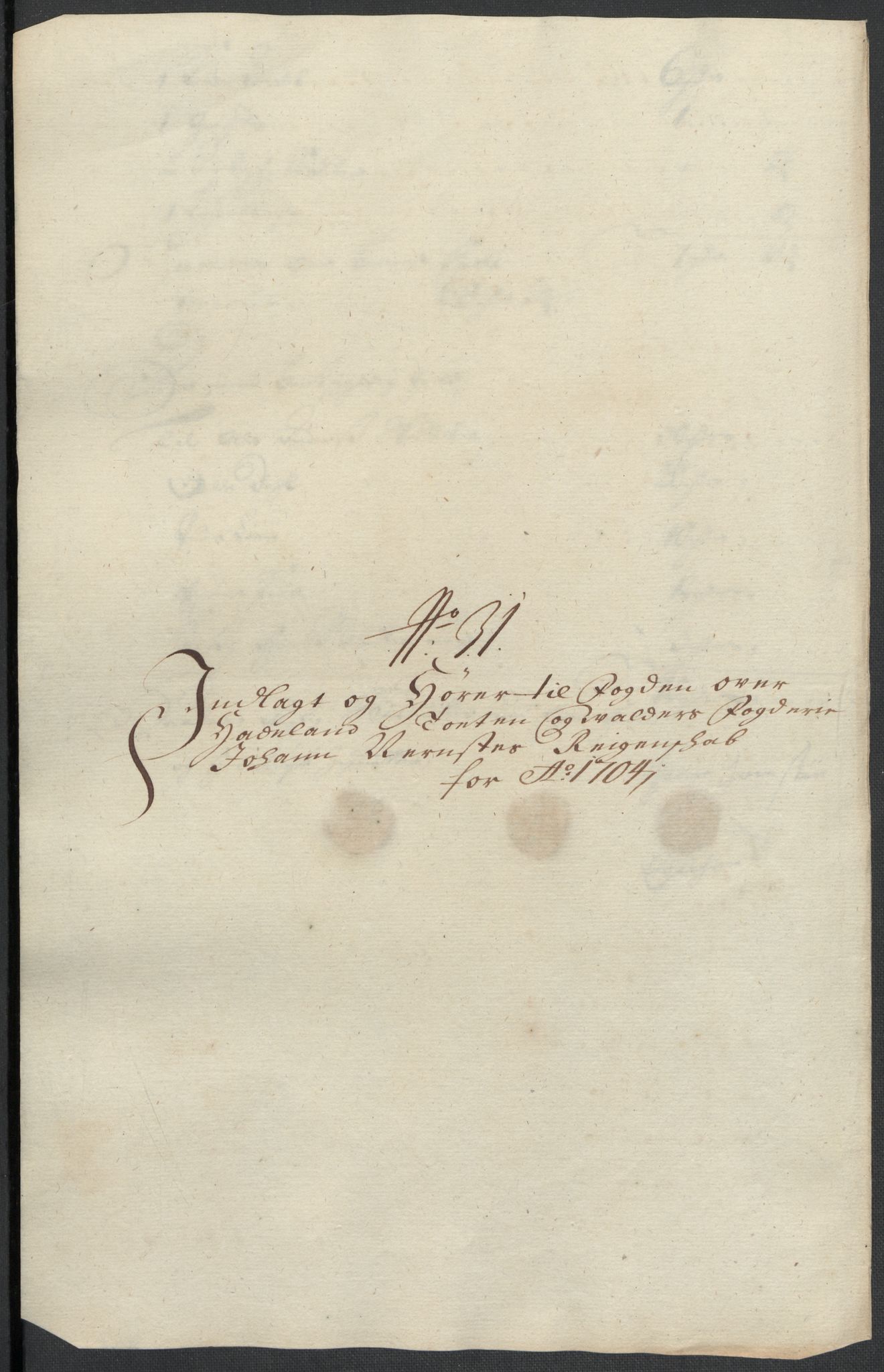 Rentekammeret inntil 1814, Reviderte regnskaper, Fogderegnskap, RA/EA-4092/R18/L1302: Fogderegnskap Hadeland, Toten og Valdres, 1704, p. 372