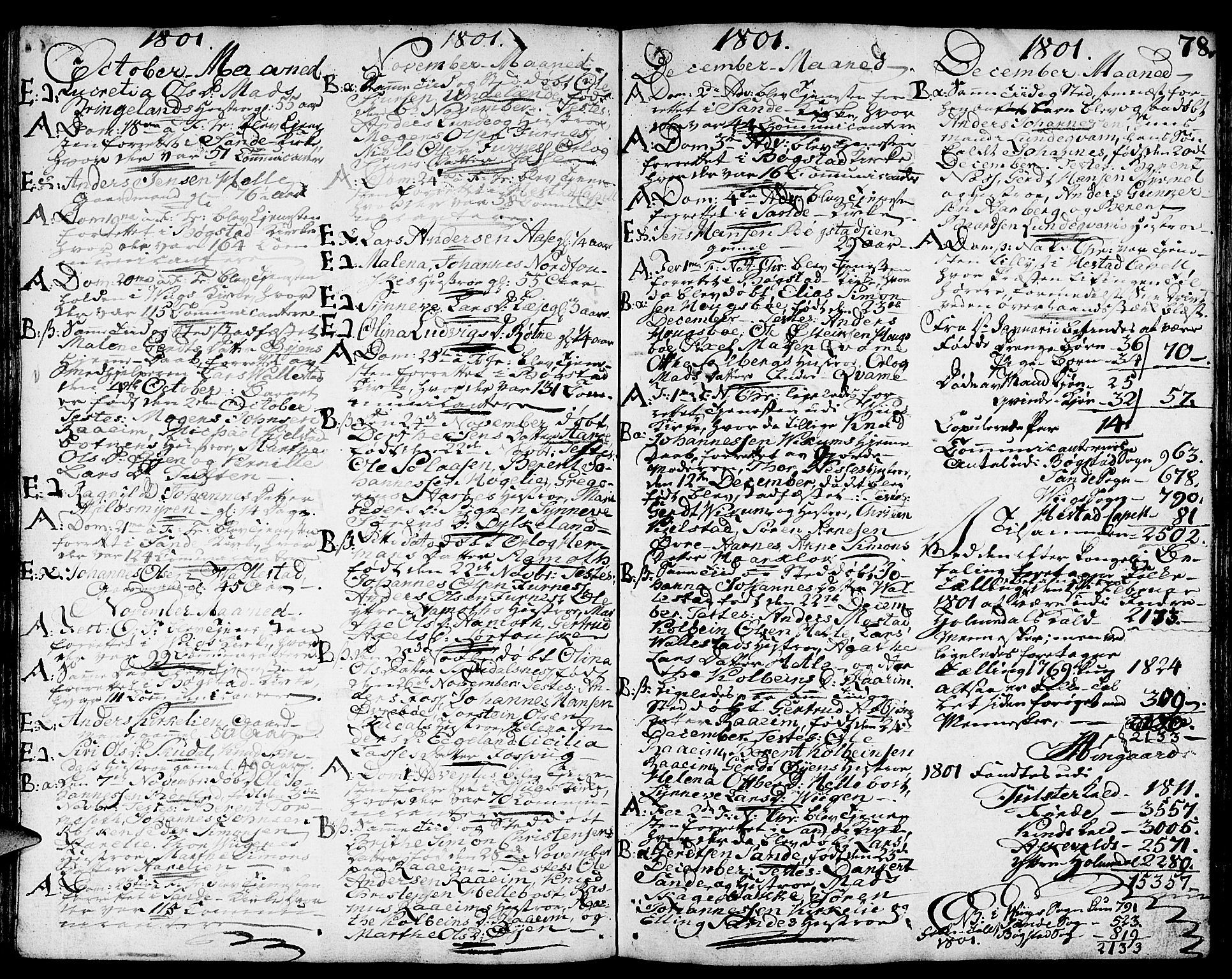 Gaular sokneprestembete, AV/SAB-A-80001/H/Haa: Parish register (official) no. A 2, 1785-1821, p. 78