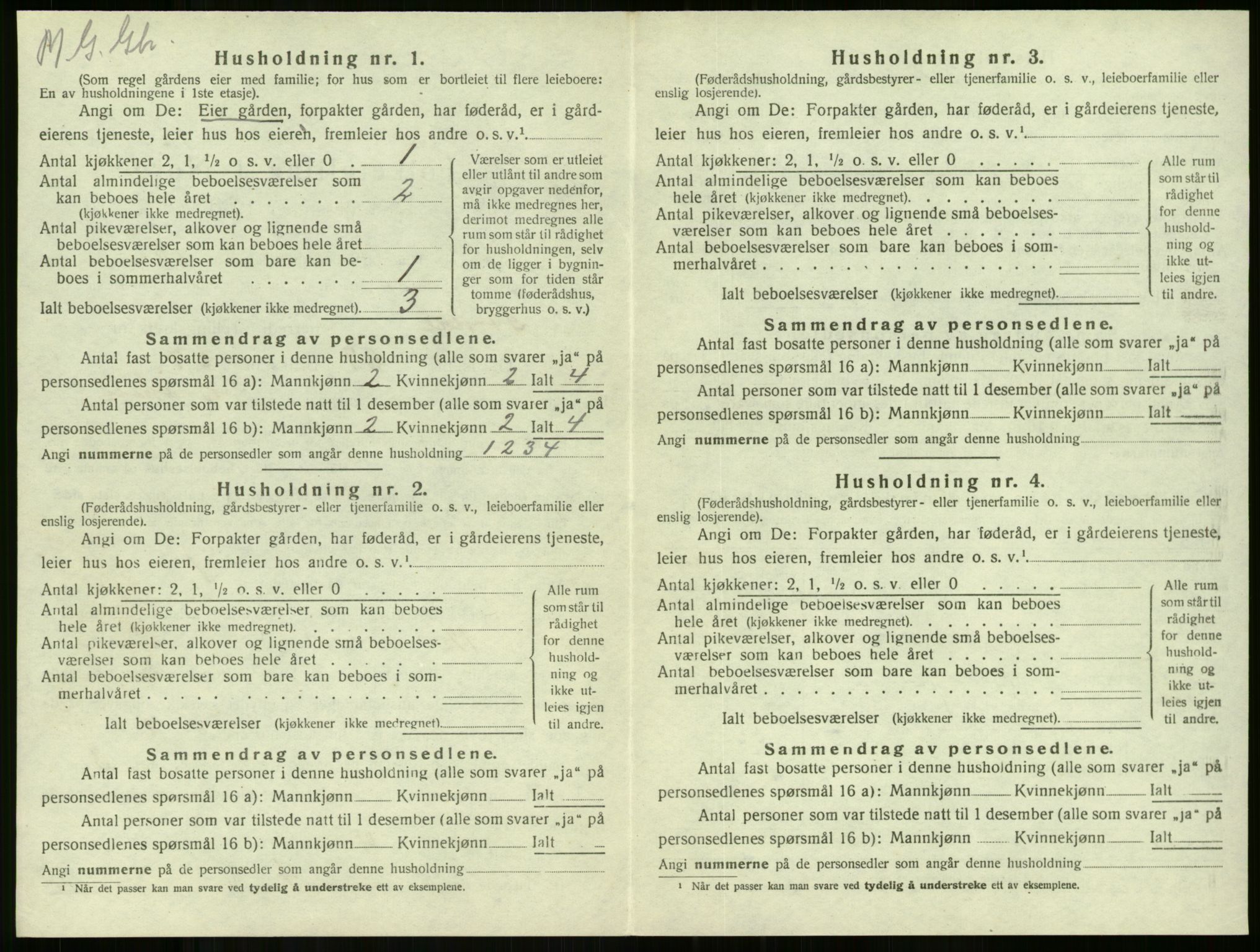 SAKO, 1920 census for Stokke, 1920, p. 1125